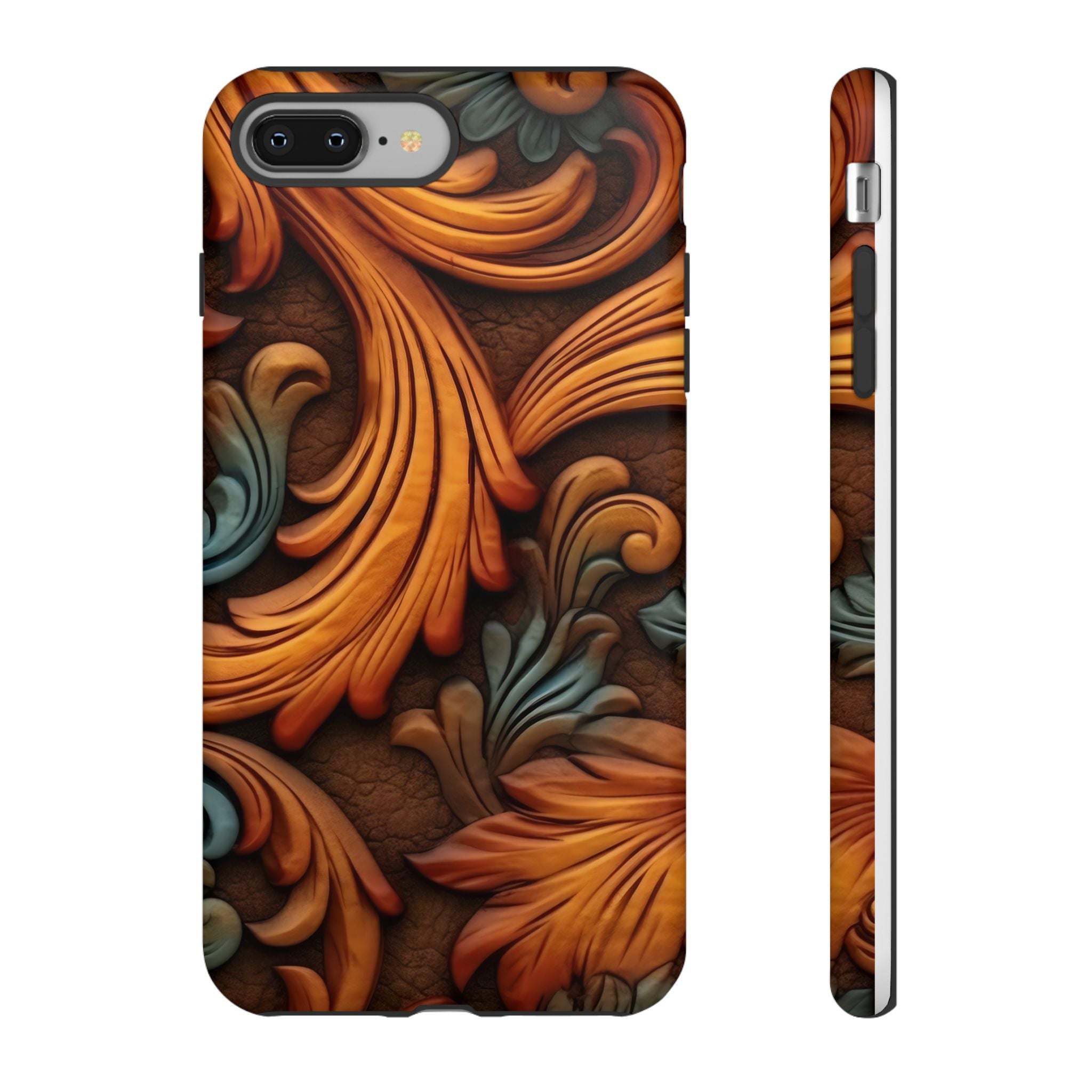 Baroque Copper iPhone Case - Hexagon Stone