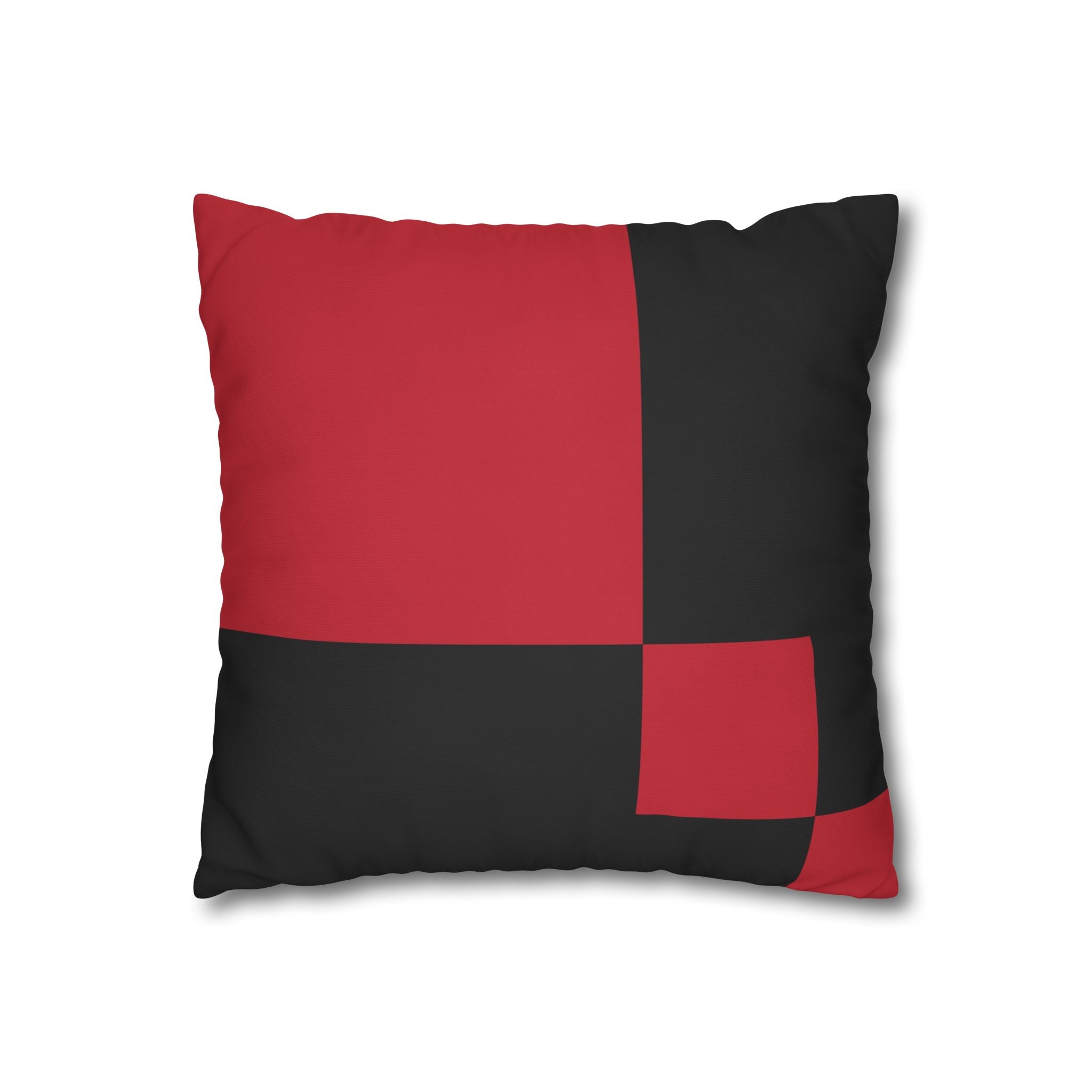 Abstract Red & Black Geometric Pillowcase