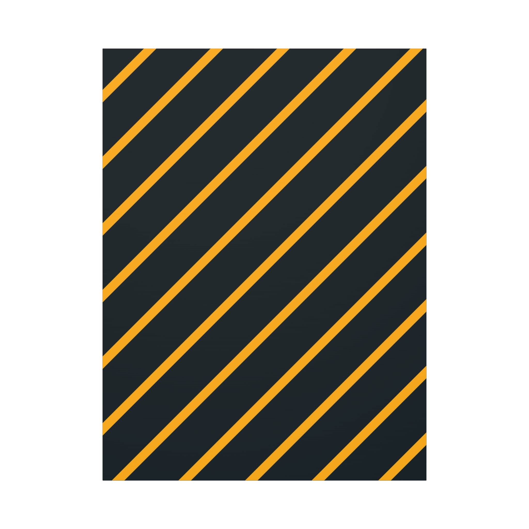 Bold Orange Diagonal Stripes Matte Canvas Art