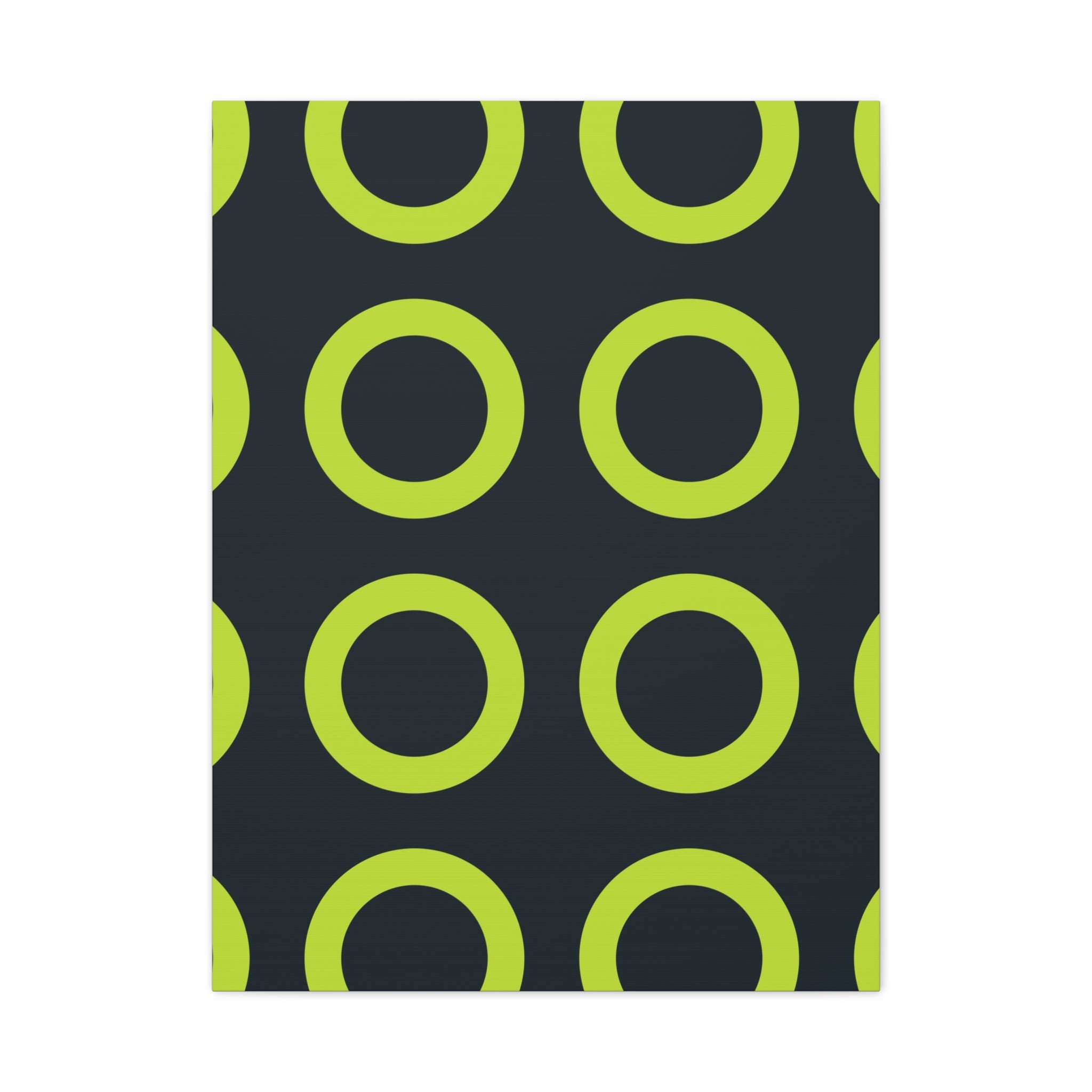 Lime Green Circle Canvas Art - Teal