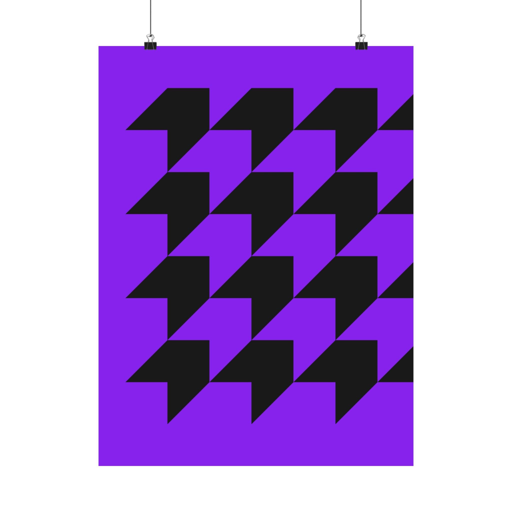 Geometric Purple Arrowhead Poster Art