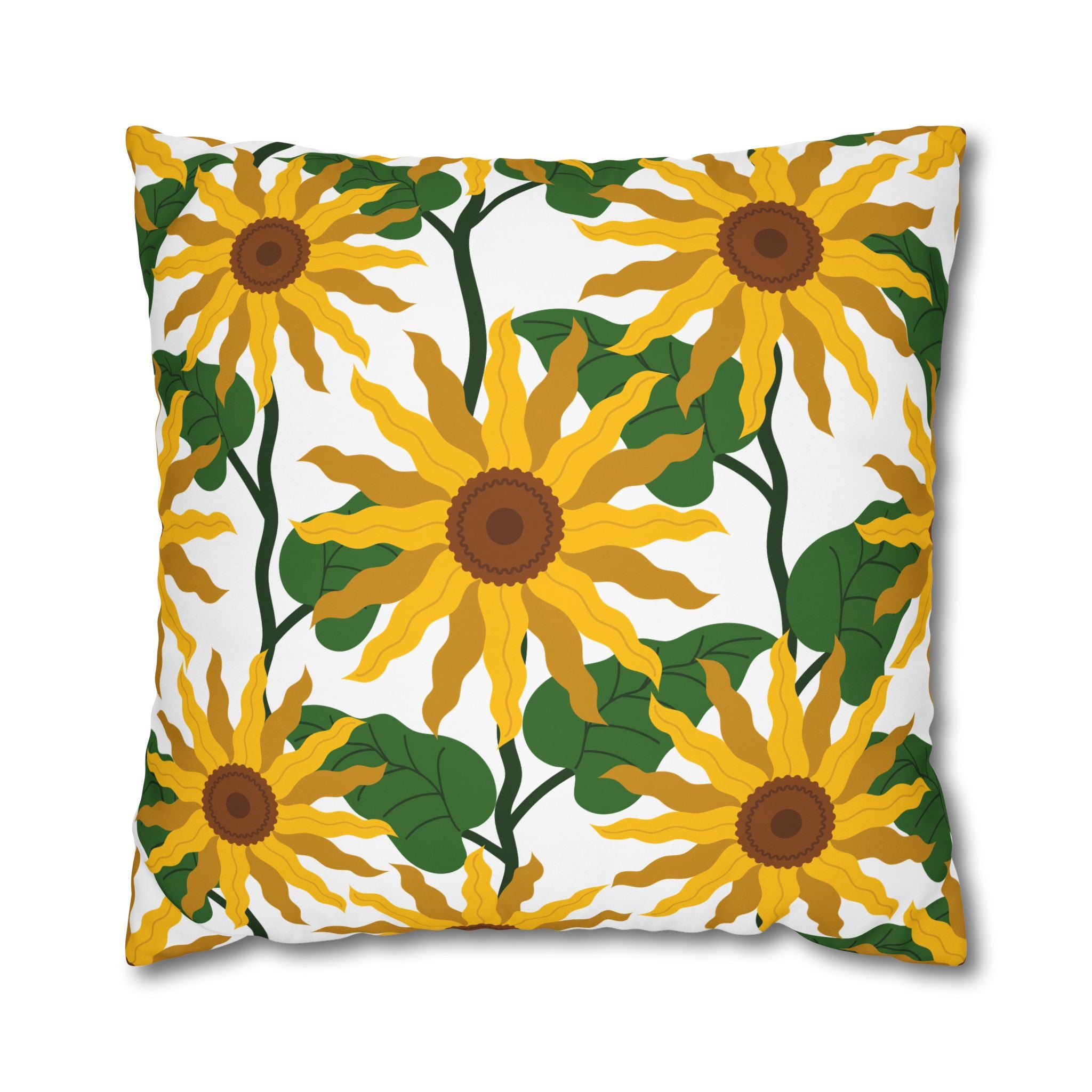 Bold Sunflower Pillowcase - Black & Gold