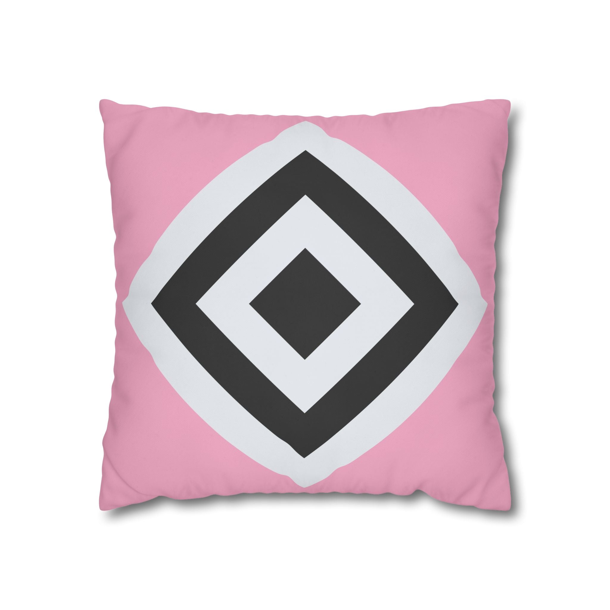 Geometric Diamond Pillowcase - Blush Pink