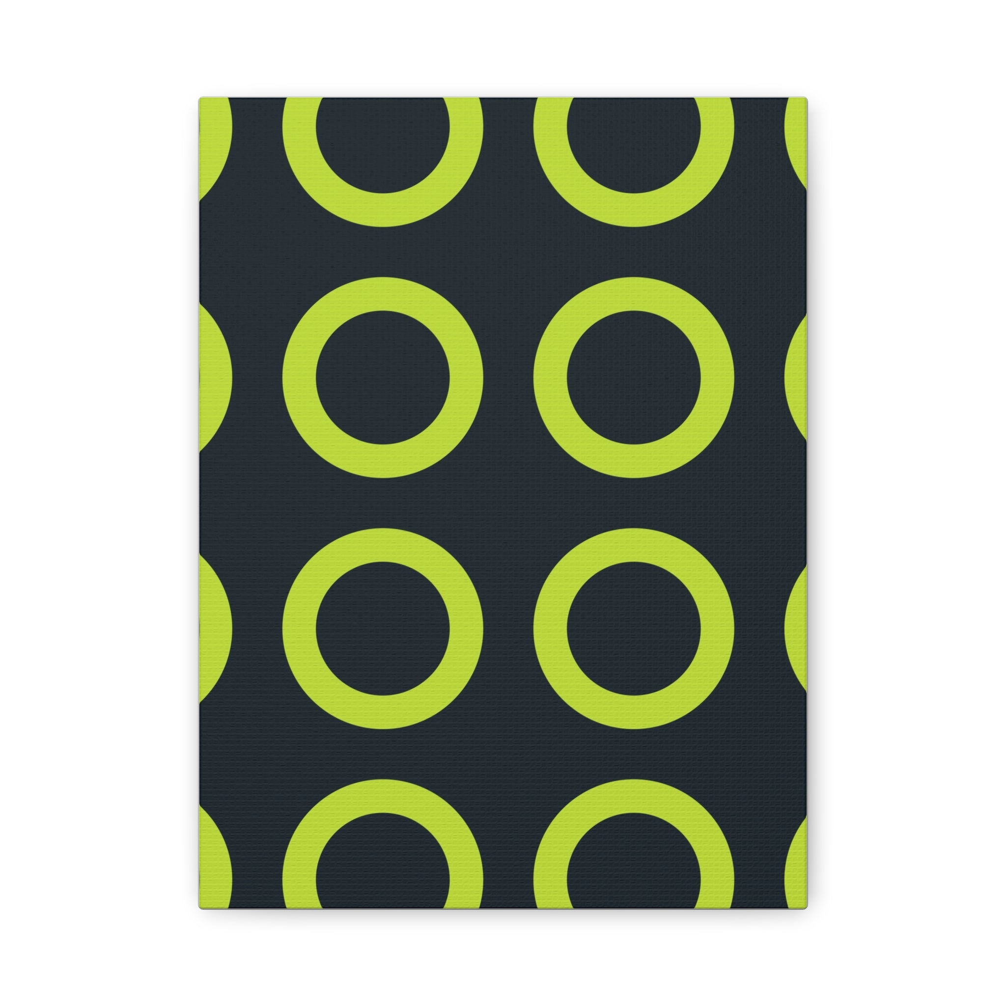 Lime Green Circle Canvas Art - Teal