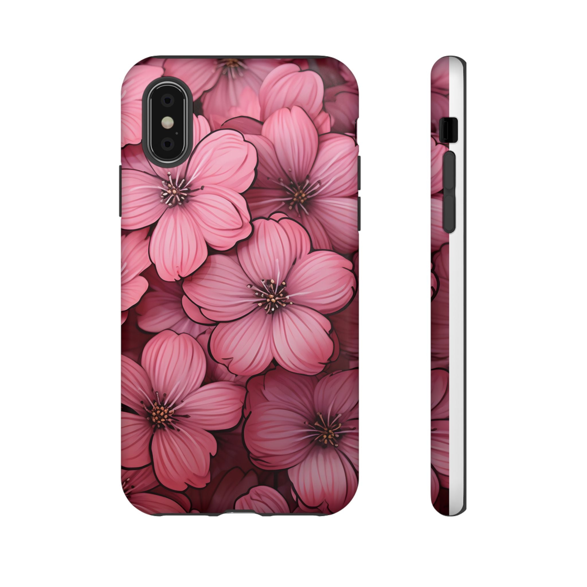 Pink Blossom Hexagon iPhone Case - Rugged