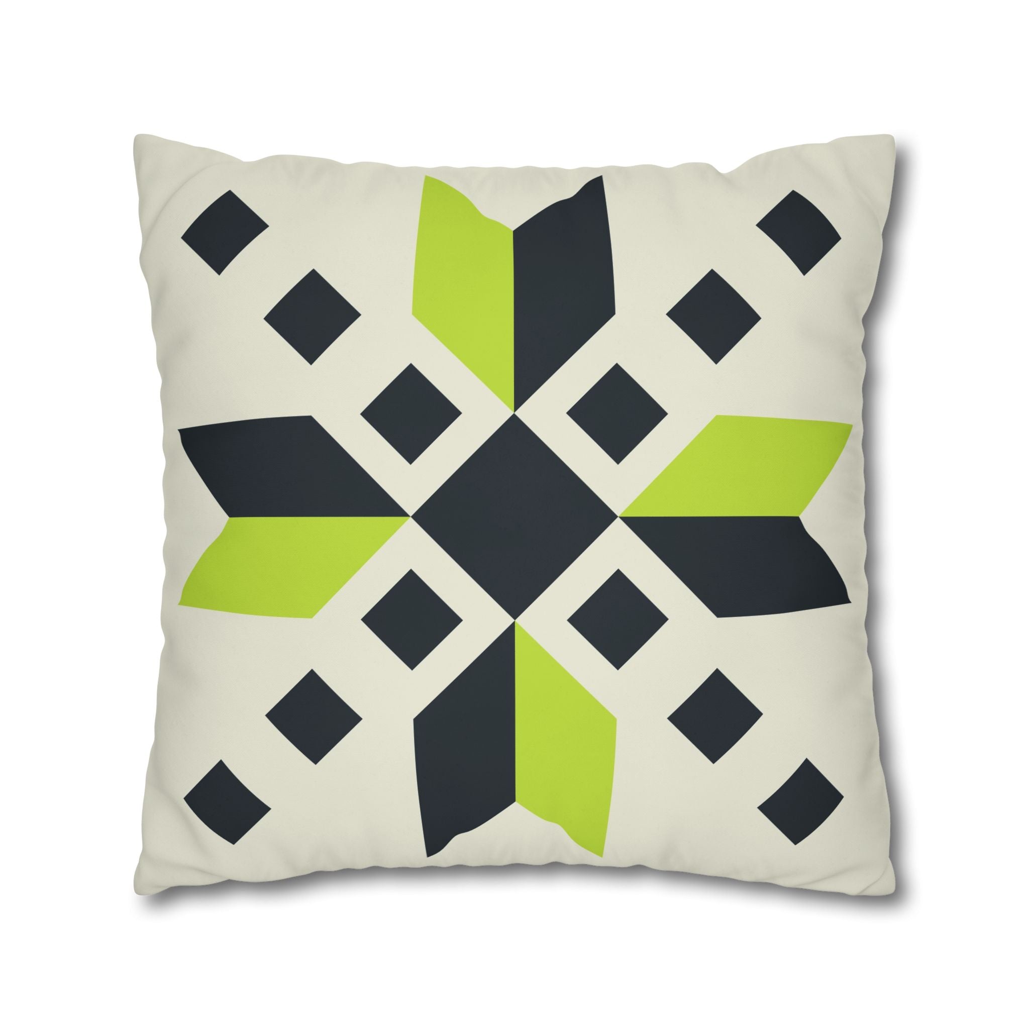 Geometric Teal & Green Pillowcase