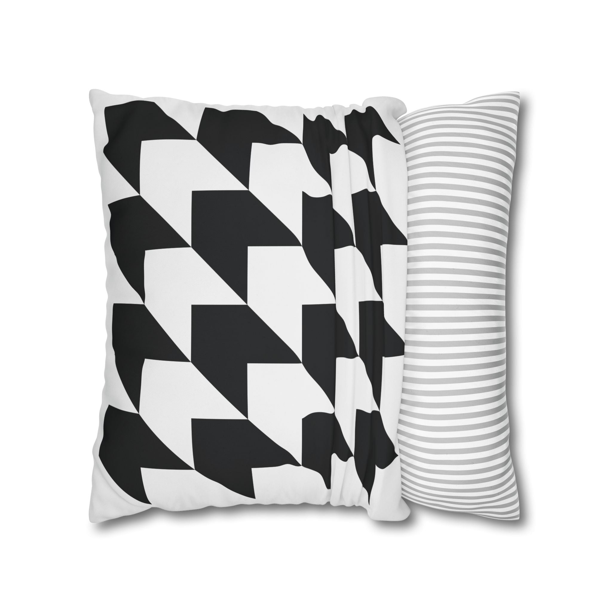 Geometric Arrow Pillowcase - Black & Gray