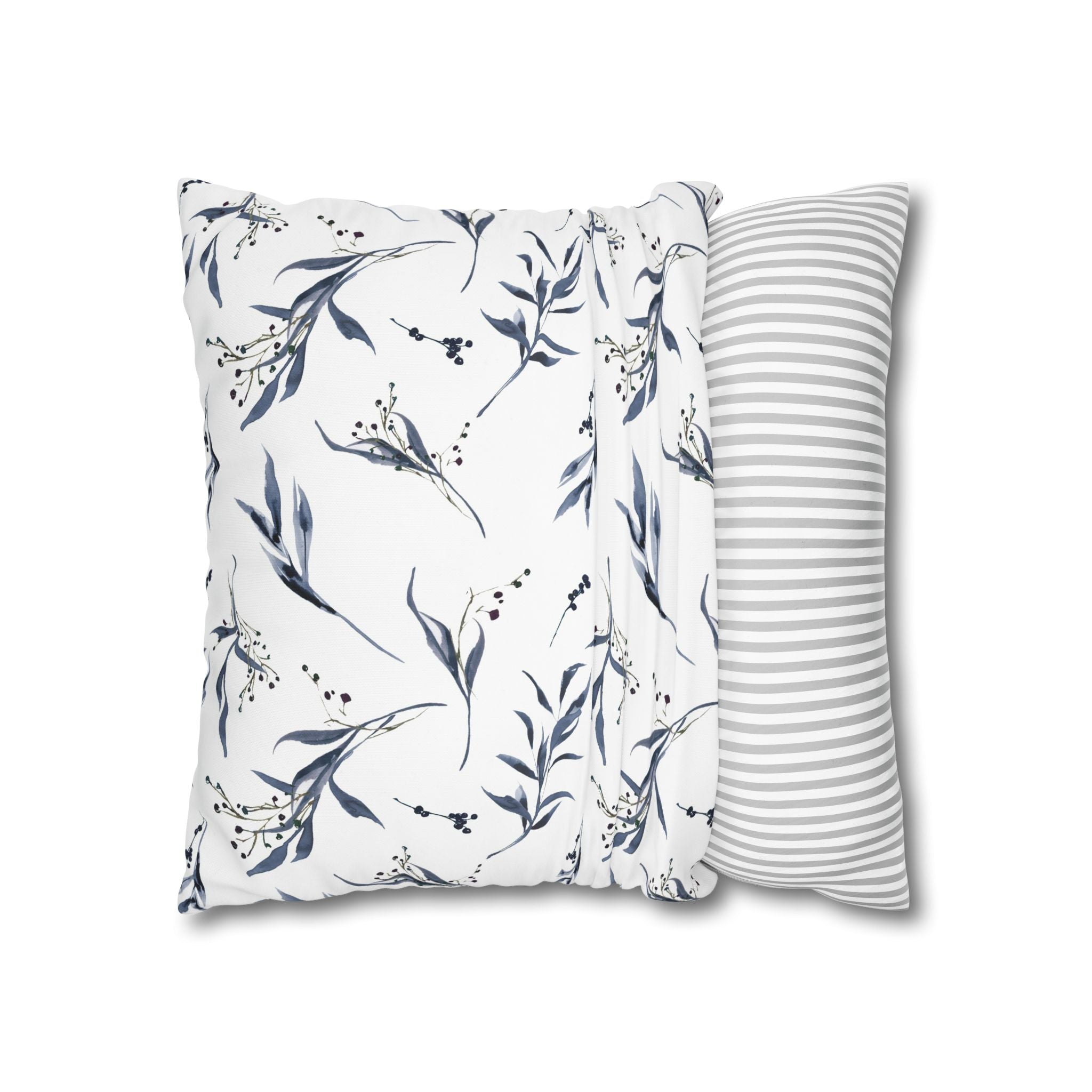 Watercolor Botanical Pillowcase - Blue