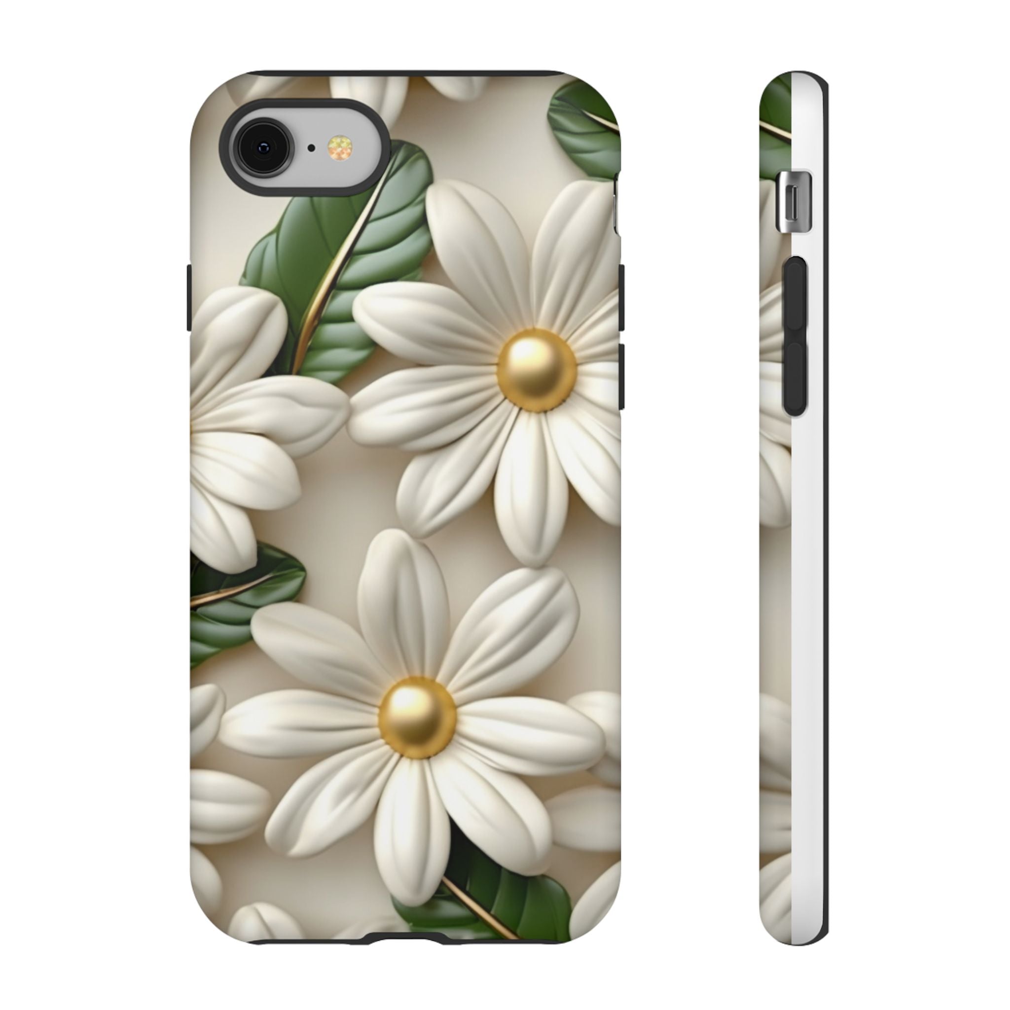 Sculpted Daisy iPhone Case - Hexagon Stone