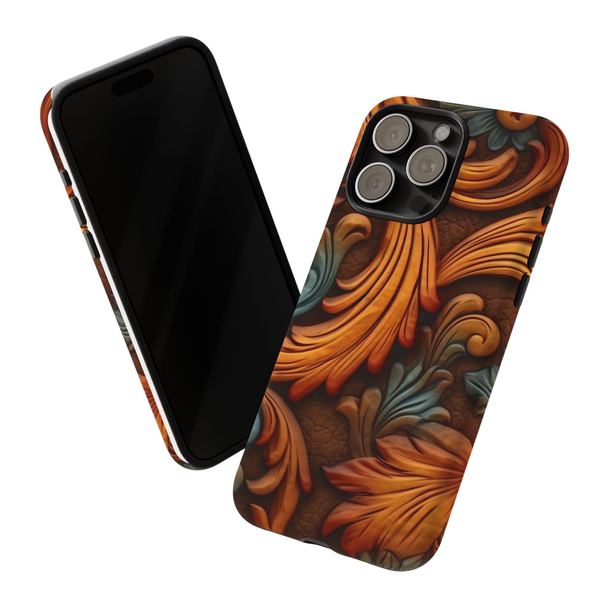 Baroque Copper iPhone Case - Hexagon Stone