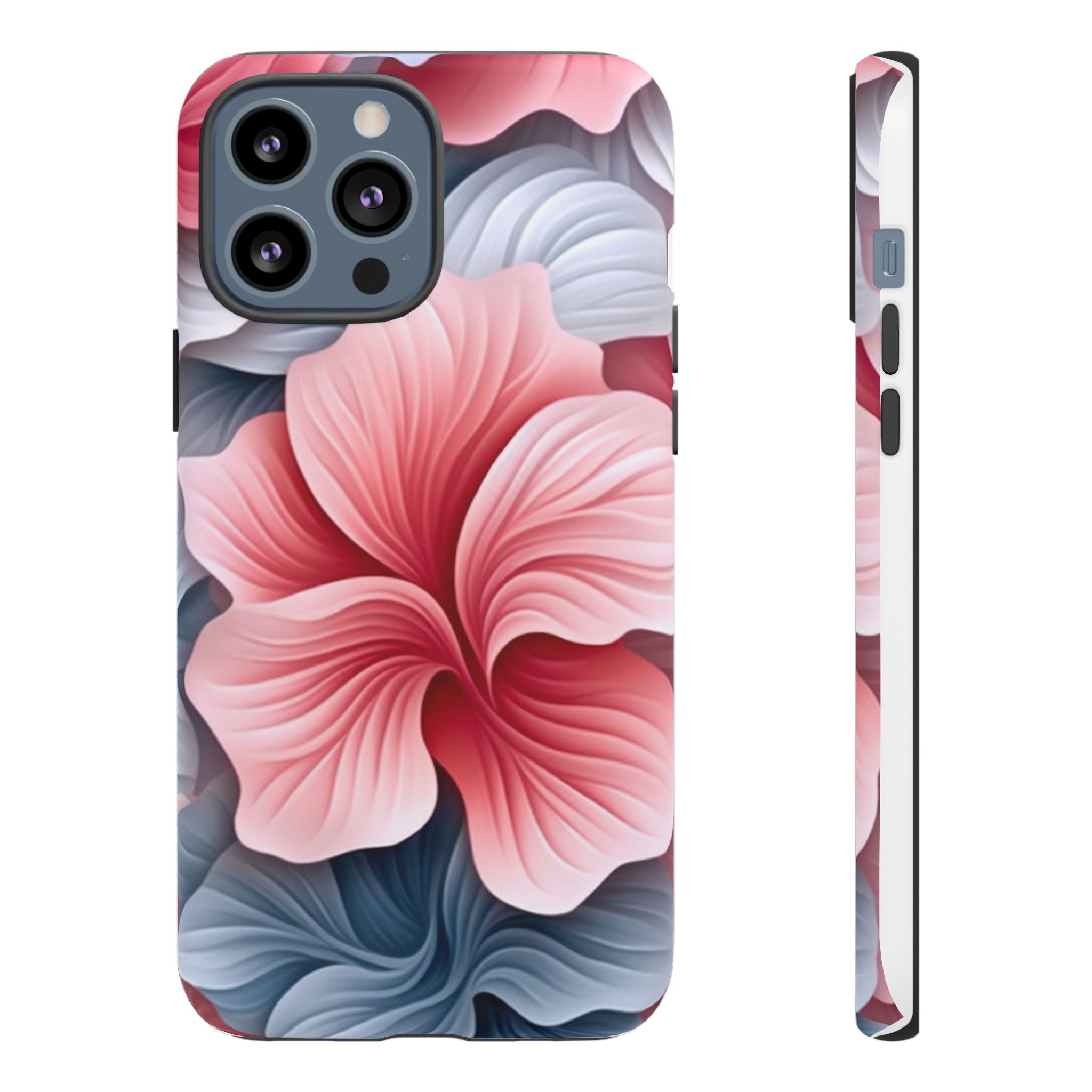 Abstract Floral Pink iPhone Case - Hexagon Stone