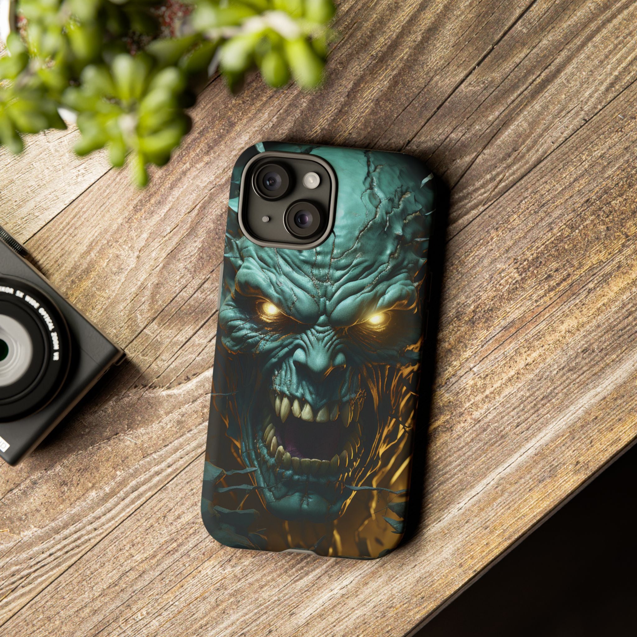 Monstrous Roar Hexagon Stone iPhone Case