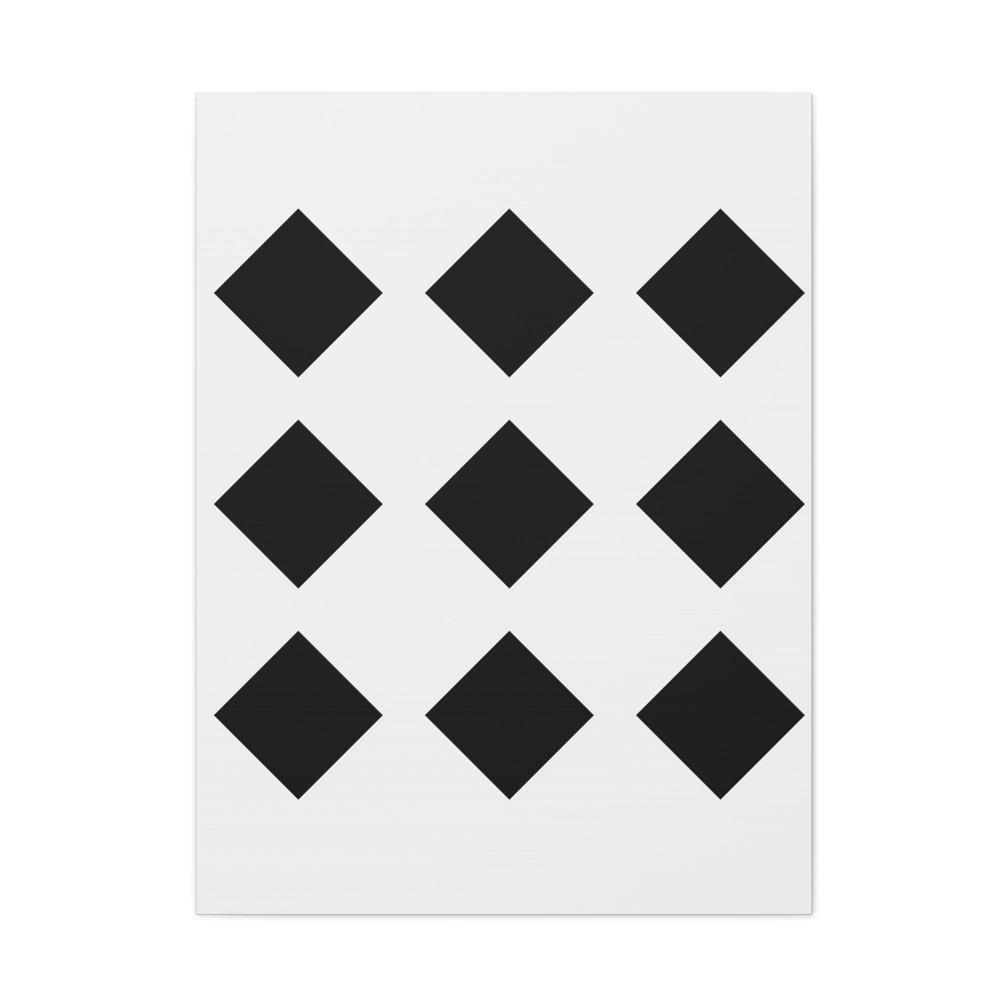 Black Diamond Grid - Matte Canvas Art