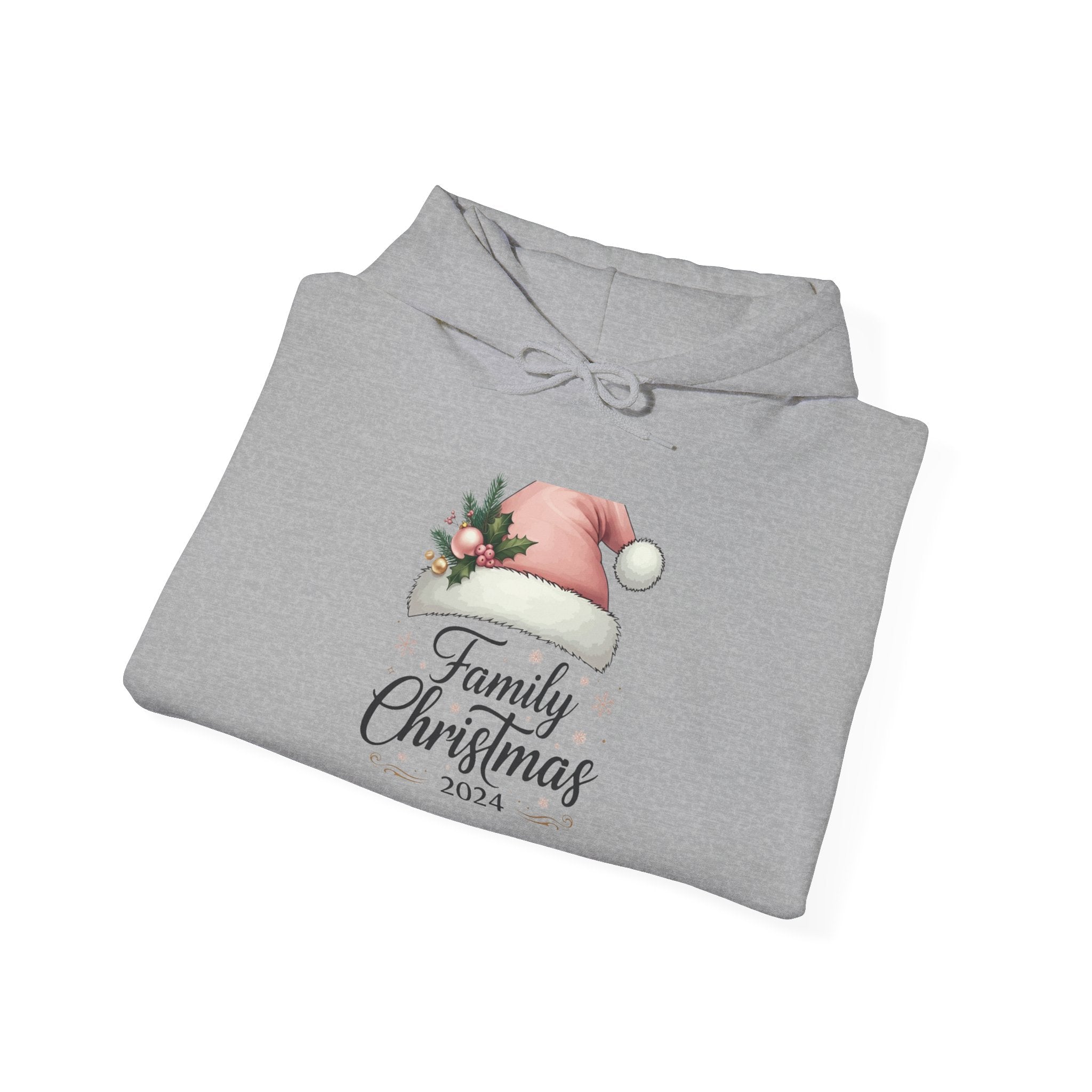 Pink Santa Hat Family Christmas Hoodie 2024