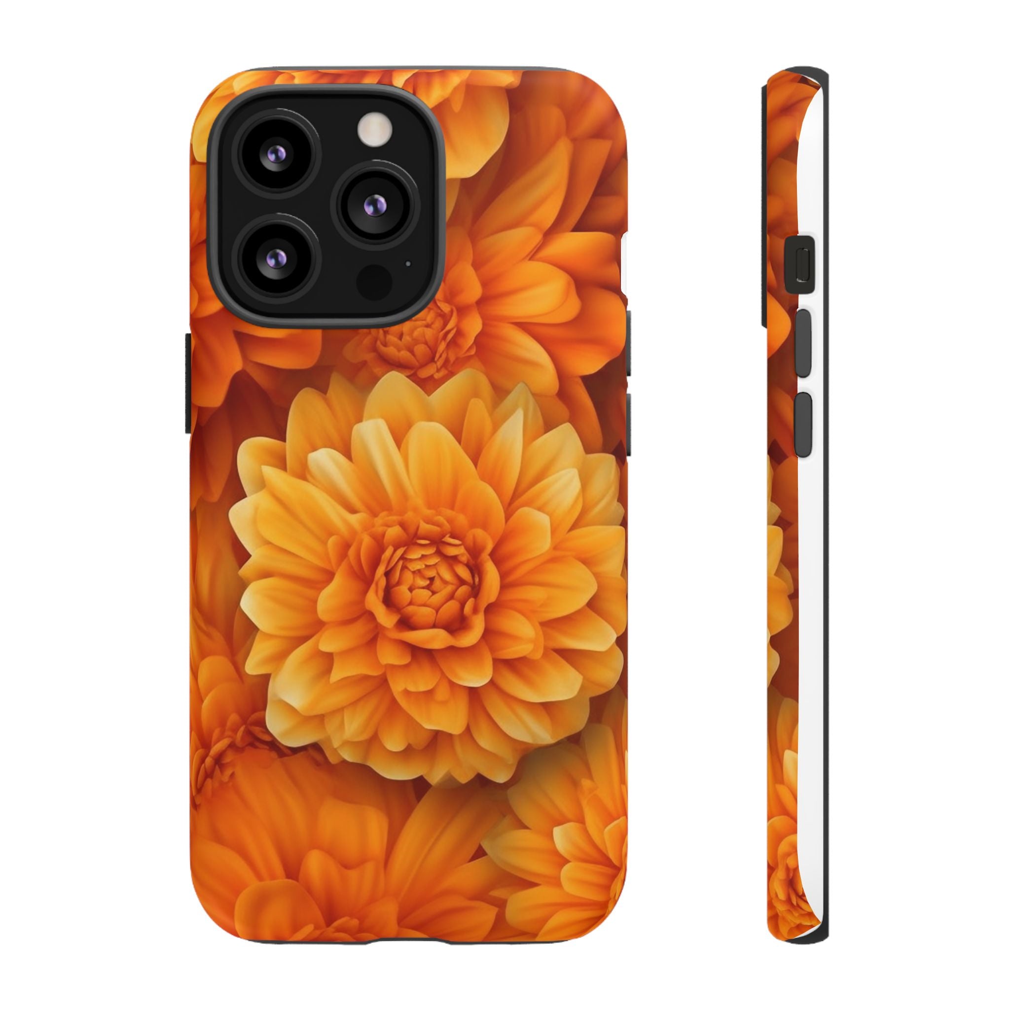 Fiery Dahlia Hexagon iPhone Case