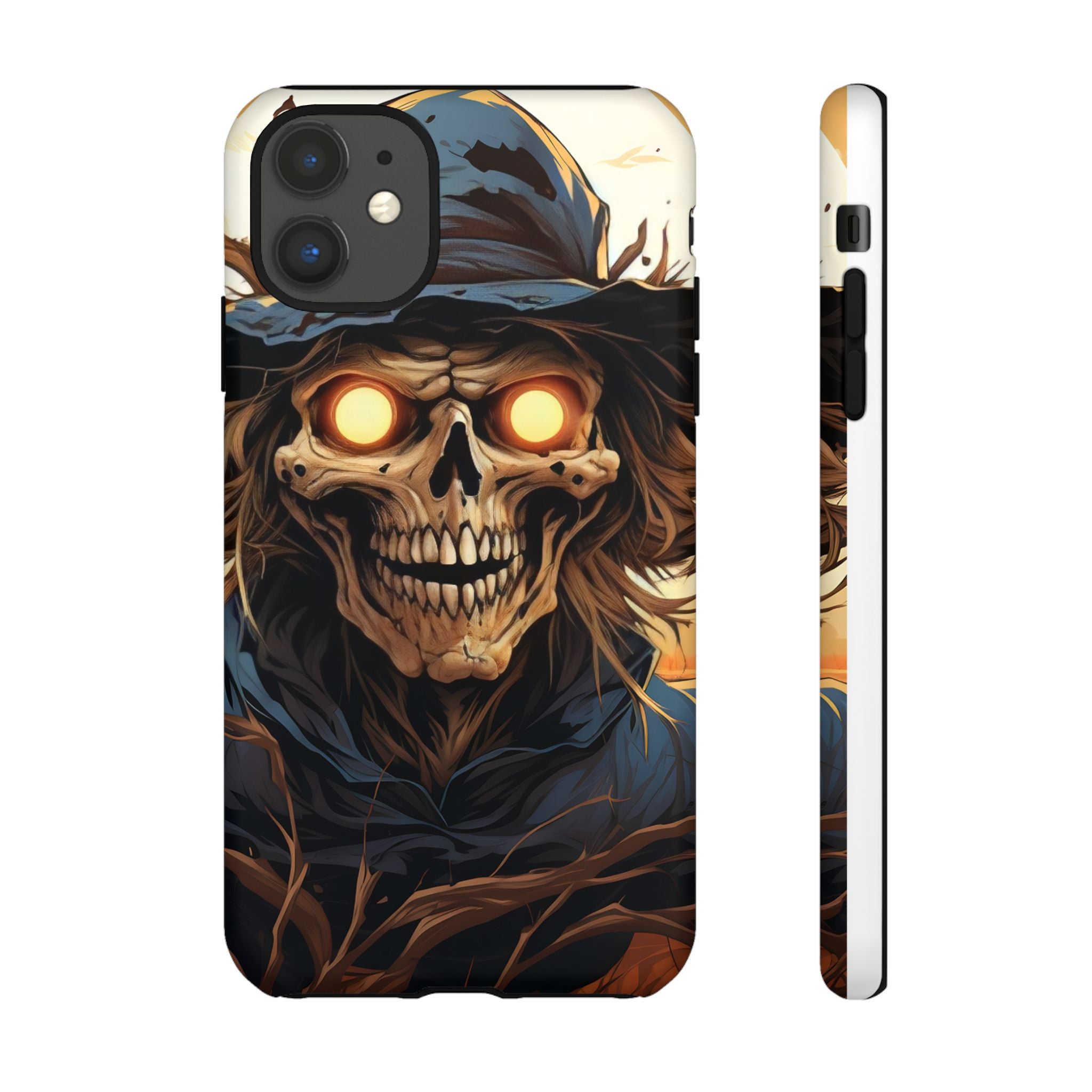 Eerie Scarecrow Hexagon Stone iPhone Case