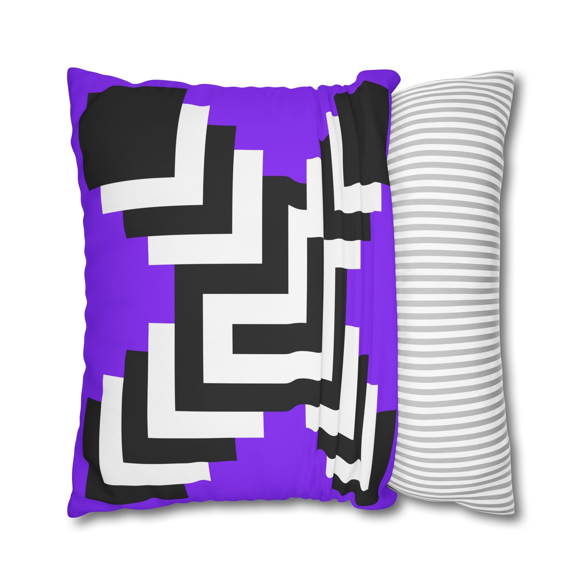 Purple Pixel Art Pillowcase - Abstract Design