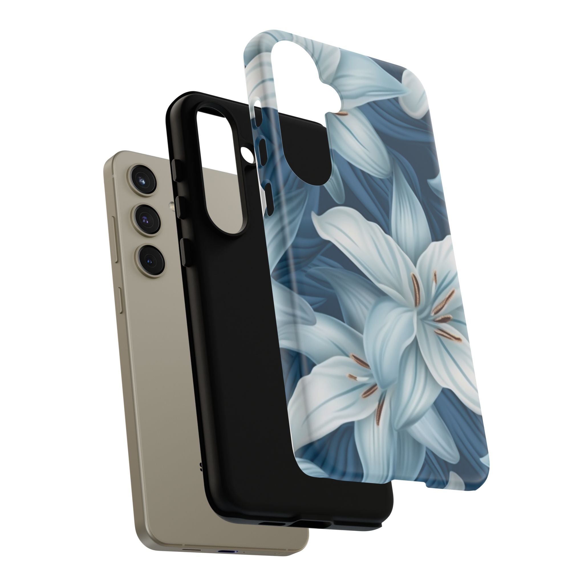 Pastel Blue Lily Samsung Phone Case