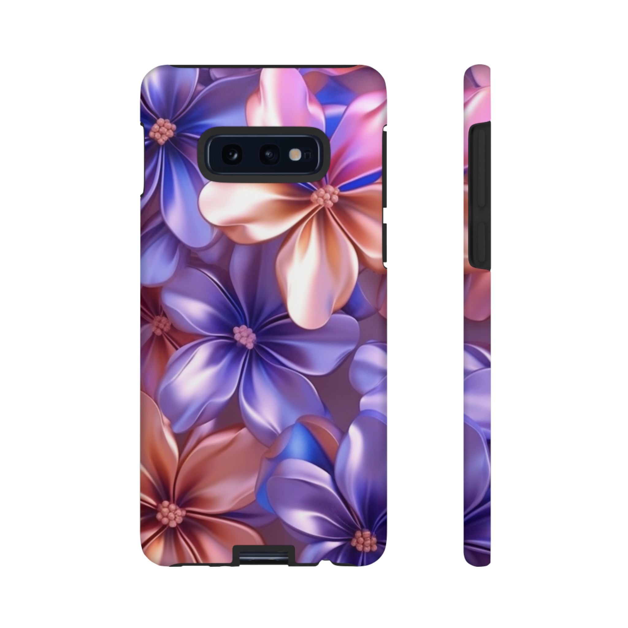 Metallic Flower Samsung Case - Rose Gold & Lavender