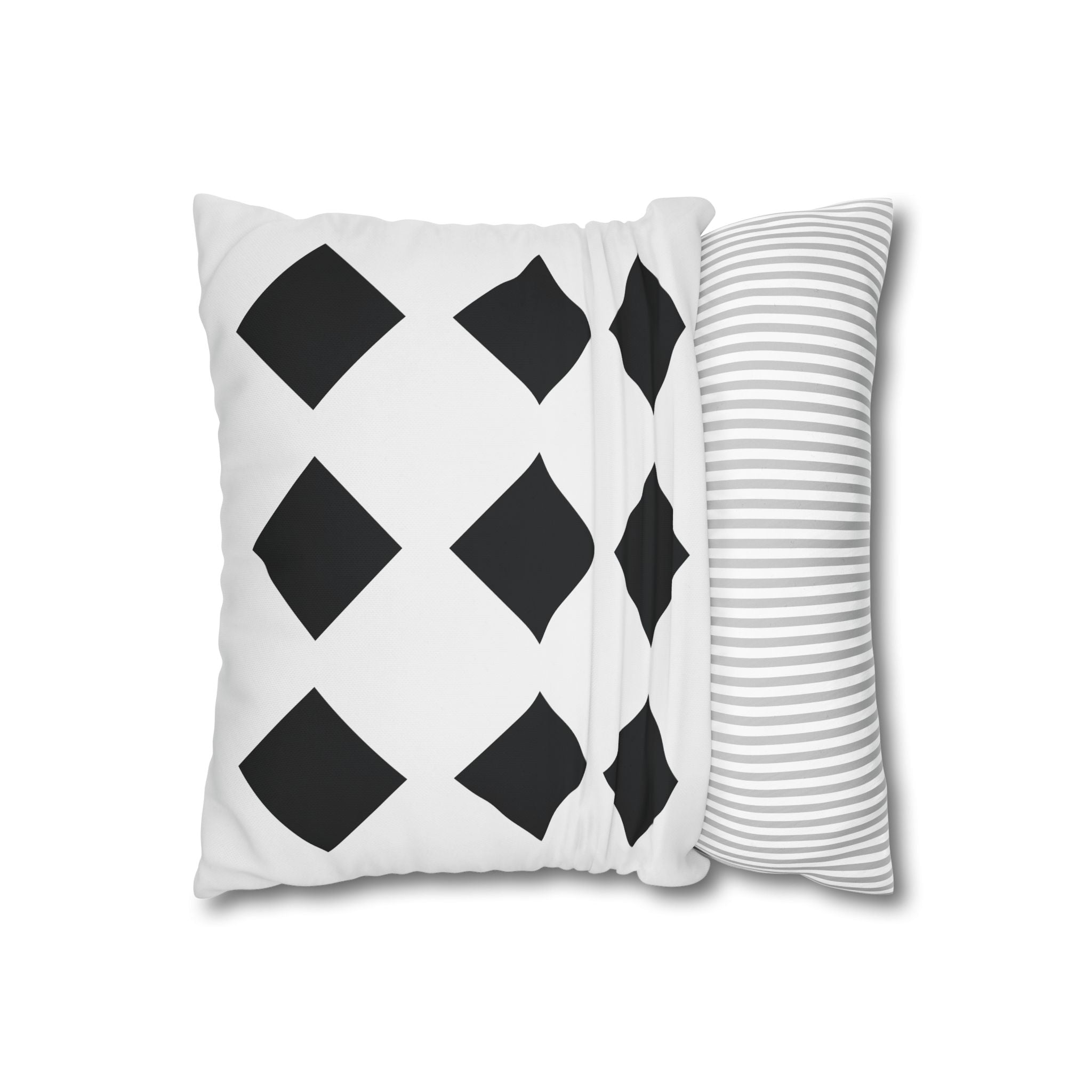 Black Diamond Grid Pillowcase - Geometric Design