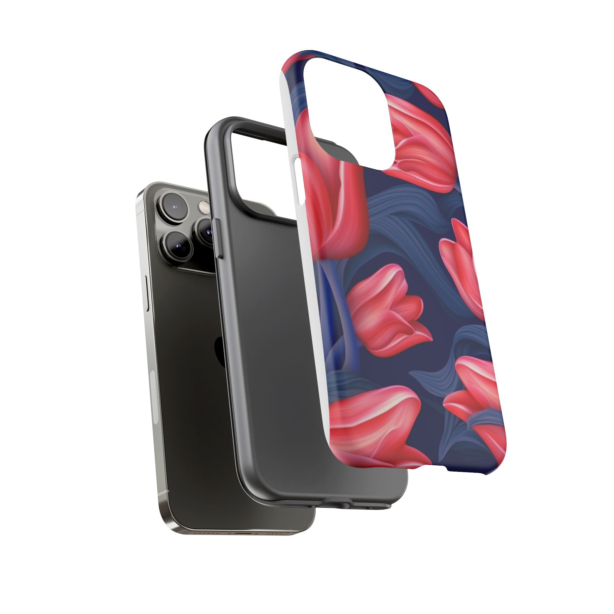 Red Tulip Hexagon iPhone Case - Rugged