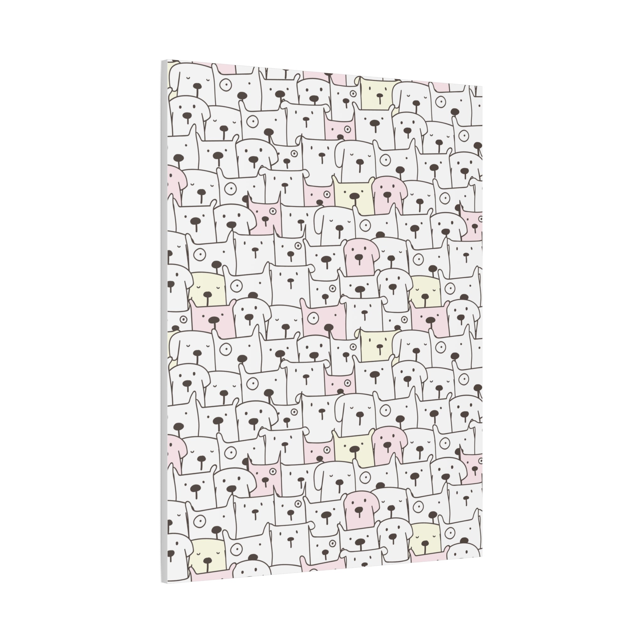 Cute Puppy Canvas Art - Dog Pattern