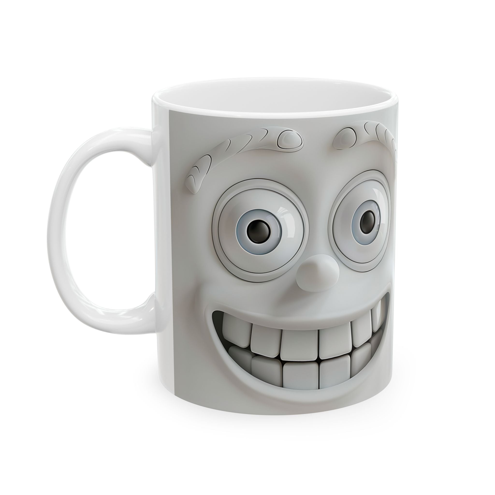 Smiling Face Mugs - Cute Cartoon Pair