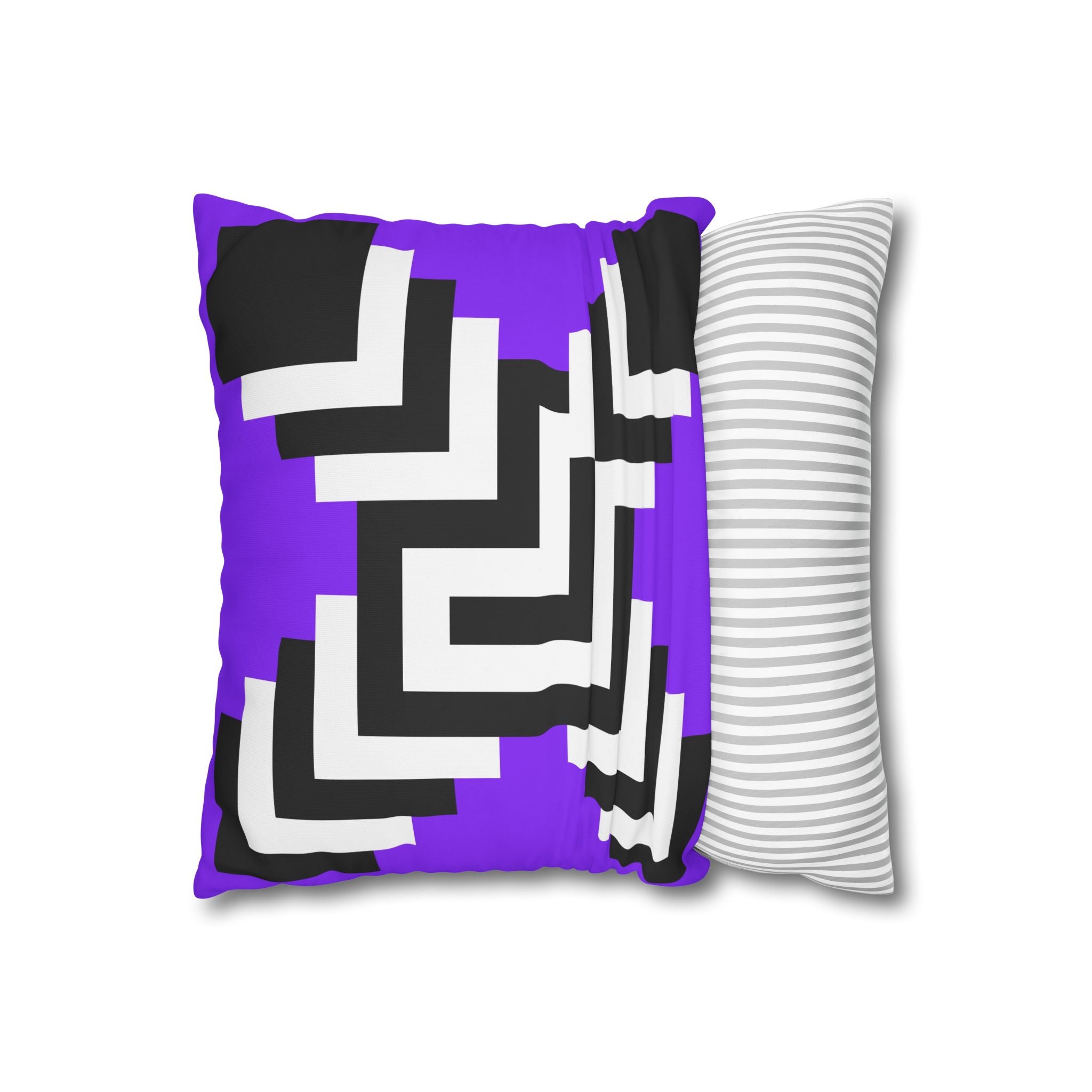 Purple Pixel Art Pillowcase - Abstract Design