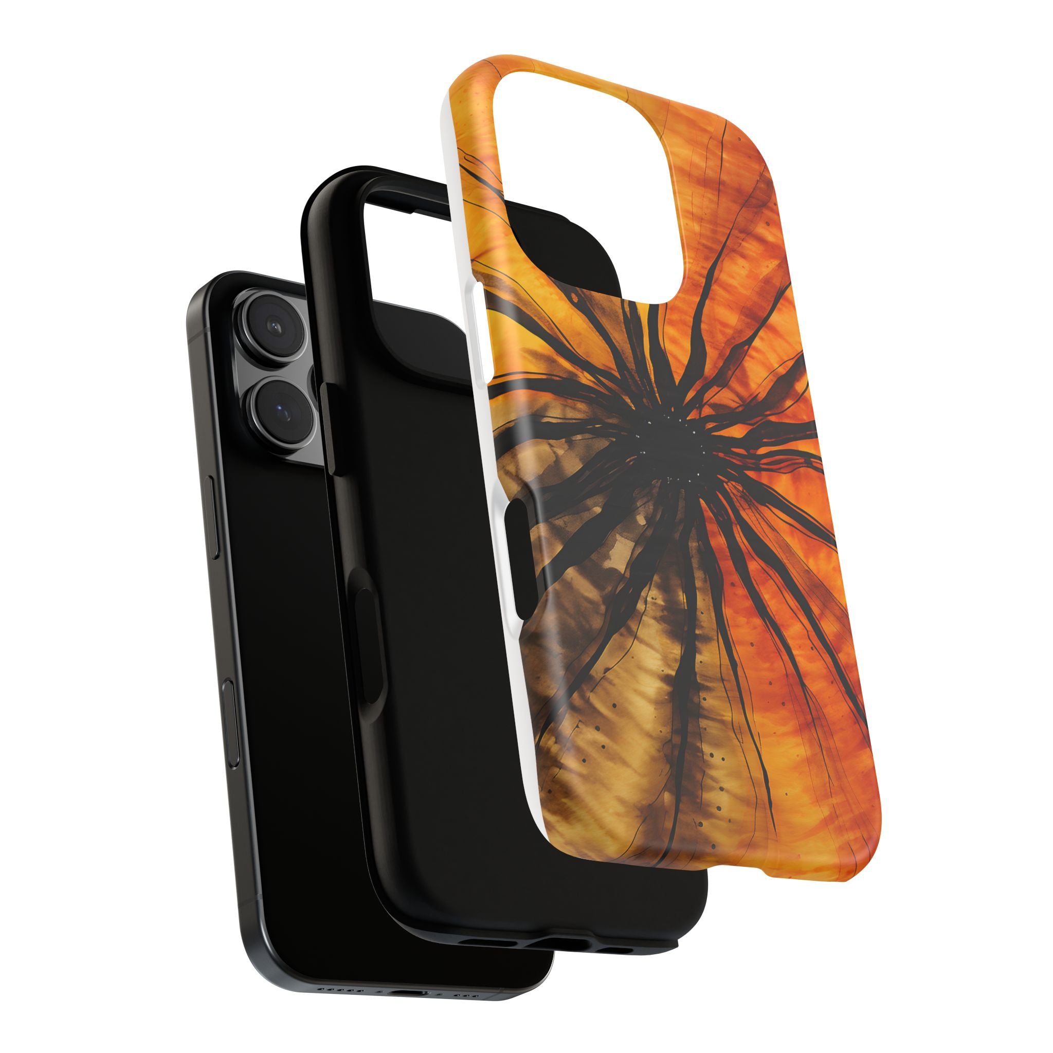 Fiery Sunburst Hexagon iPhone Case