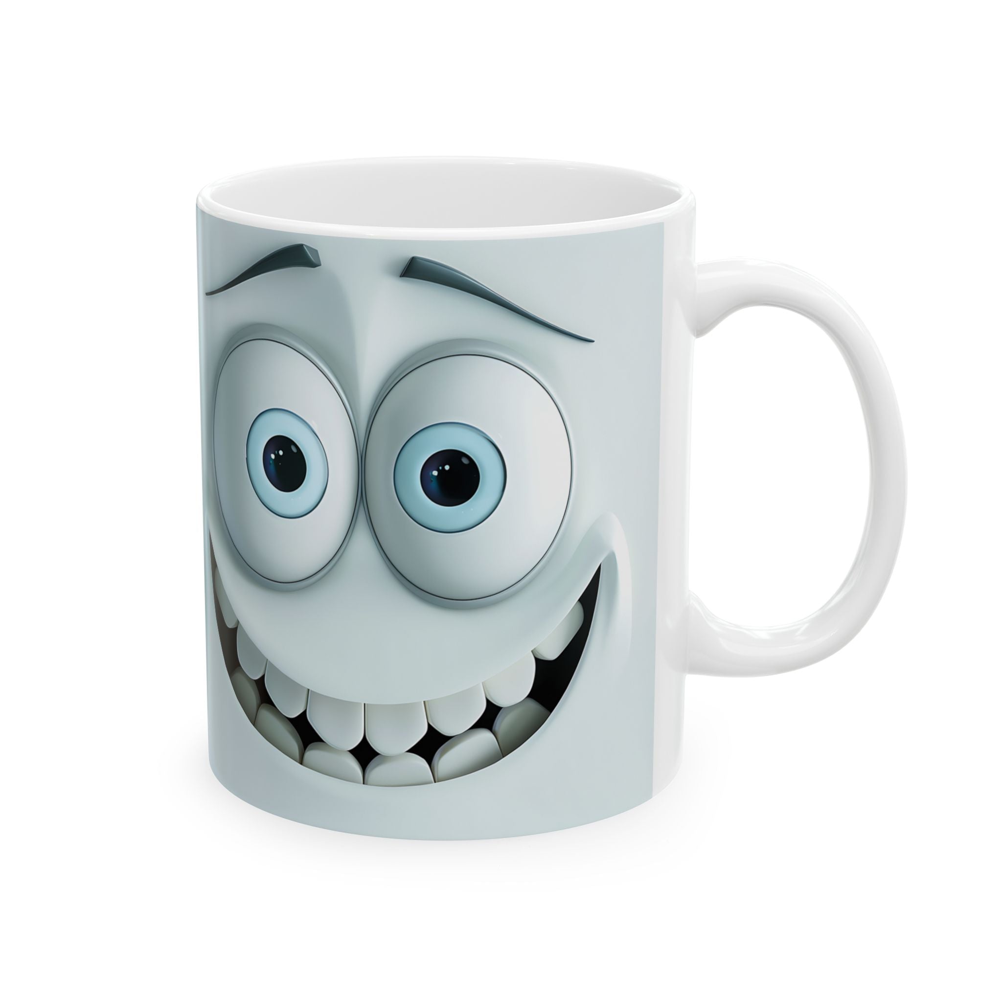 Cute Cartoon Face Mugs - Set of 2