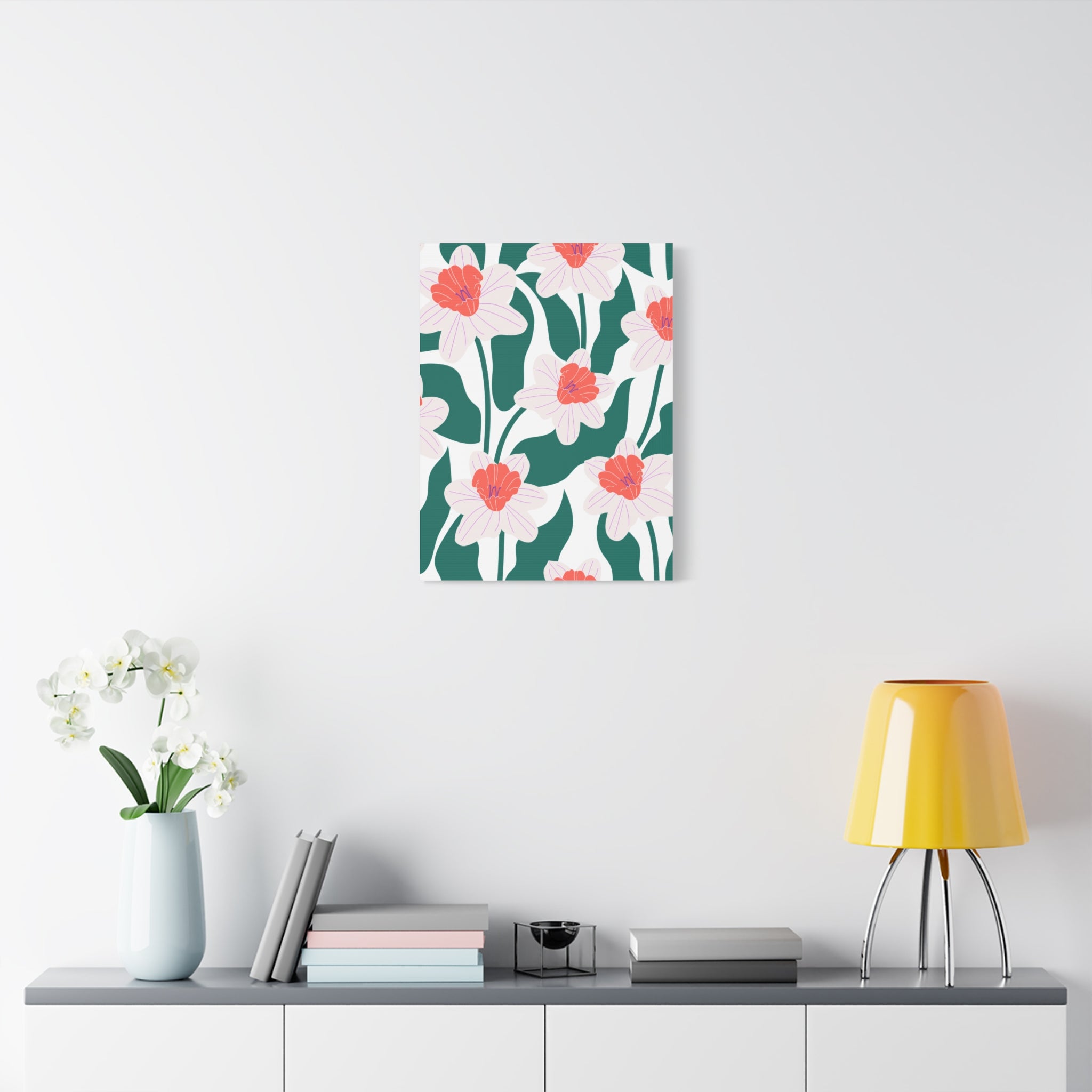 Art Deco Floral Canvas Print