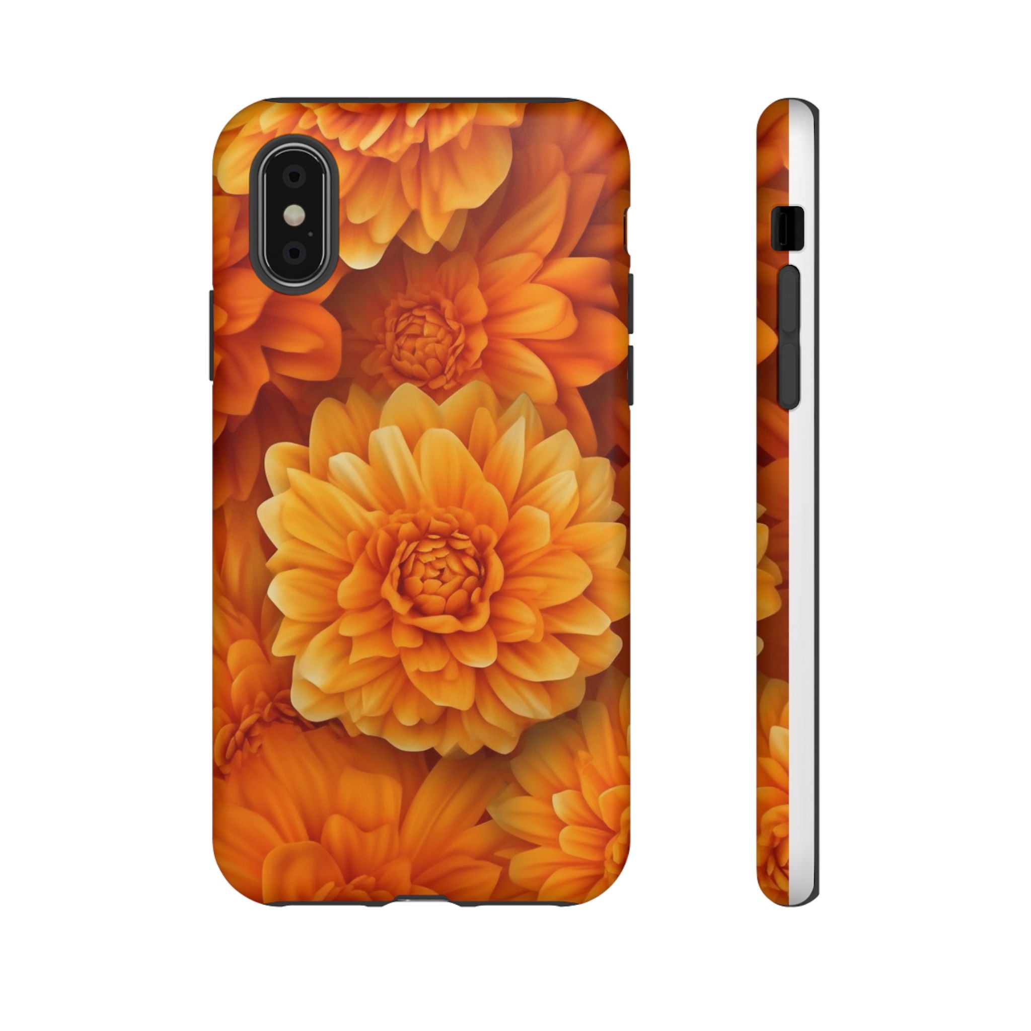 Fiery Dahlia Hexagon iPhone Case