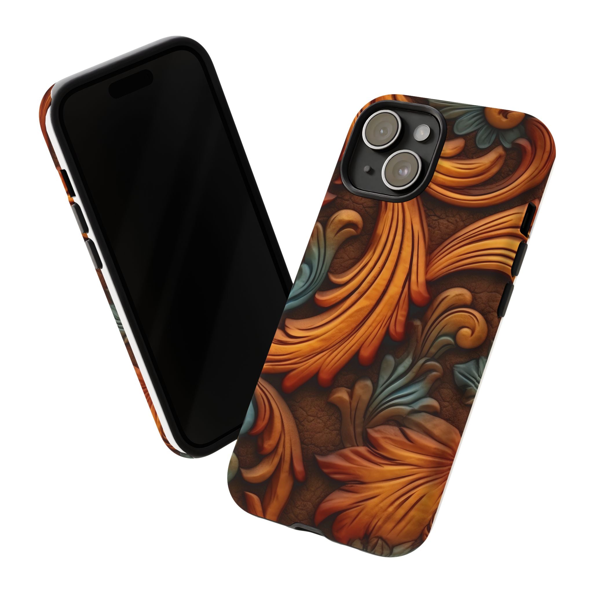 Baroque Copper iPhone Case - Hexagon Stone