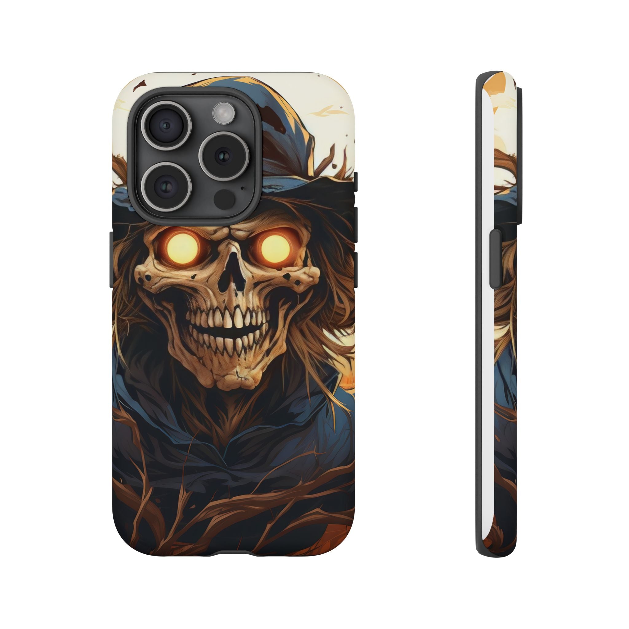 Eerie Scarecrow Hexagon Stone iPhone Case