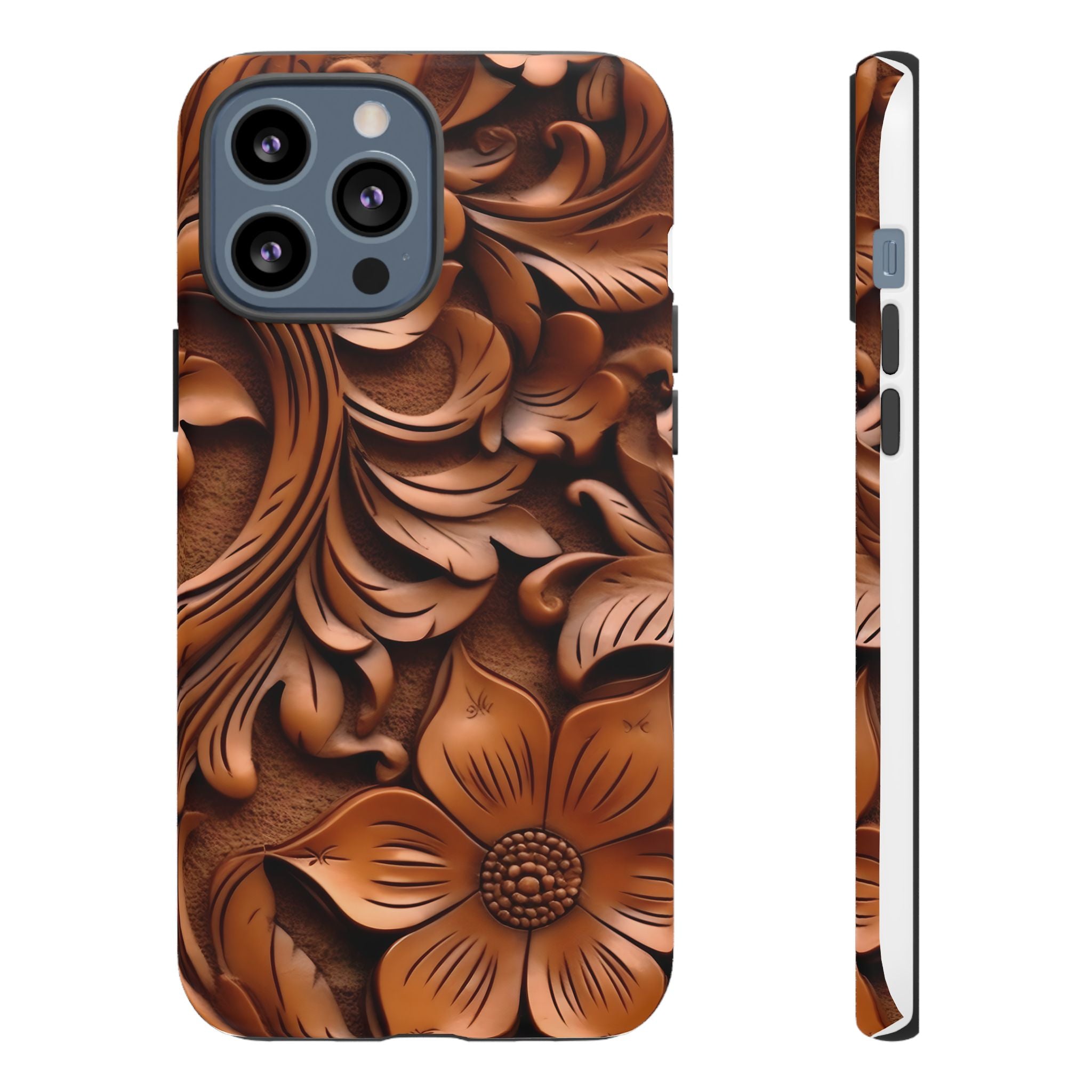 Baroque Floral Hexagon Stone iPhone Case