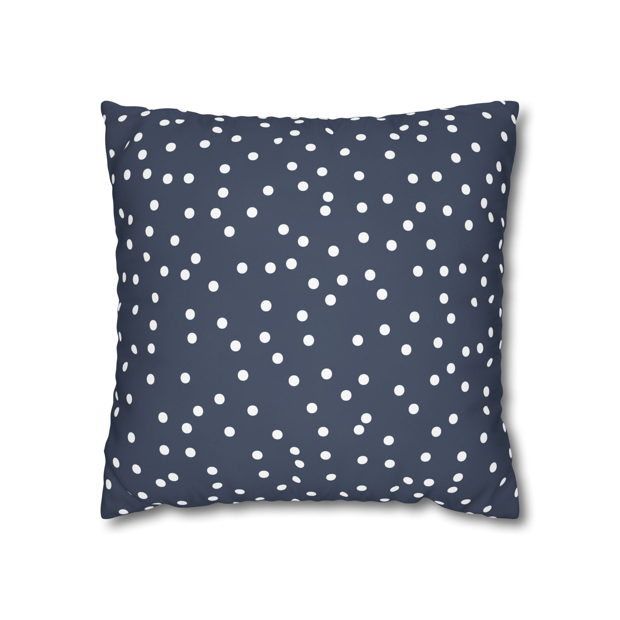 Navy Blue Polka Dot Pillowcase