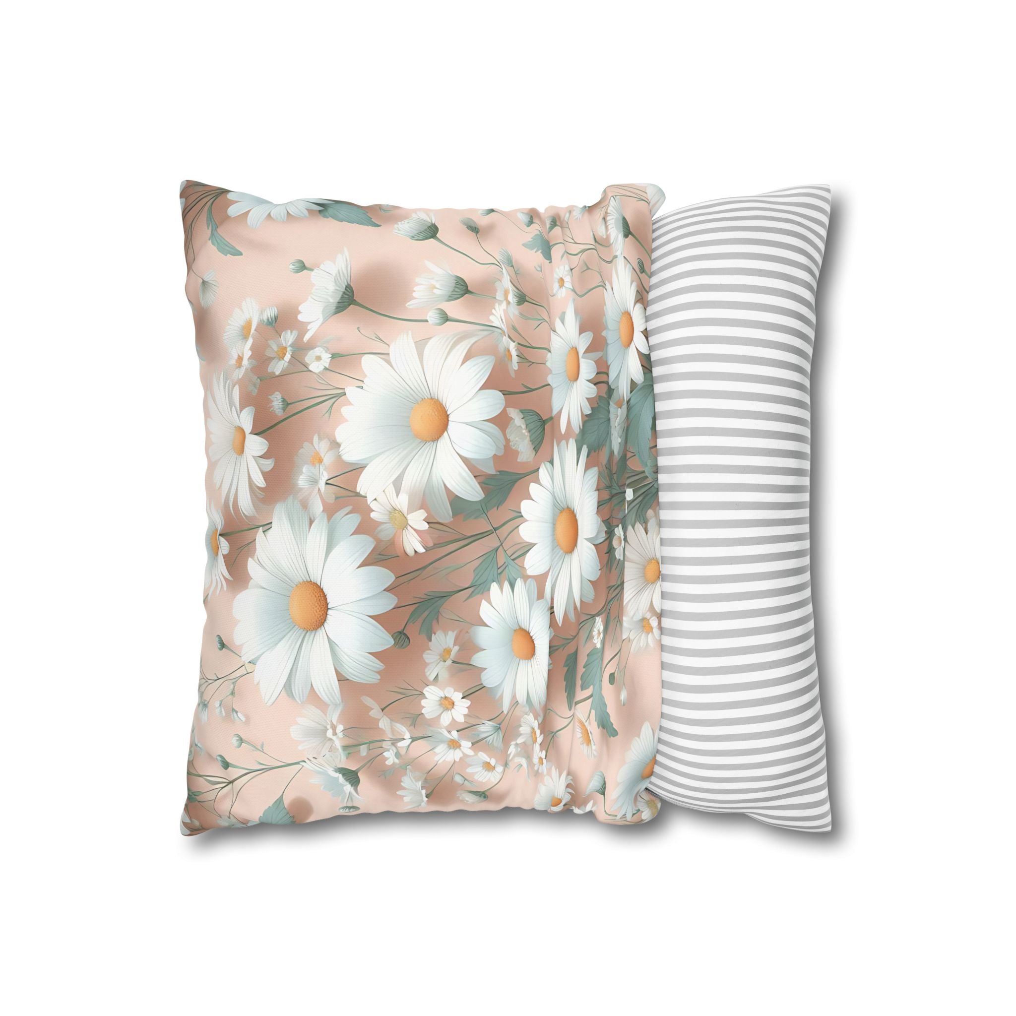 Peach Daisy Pillowcase - Floral Bedding