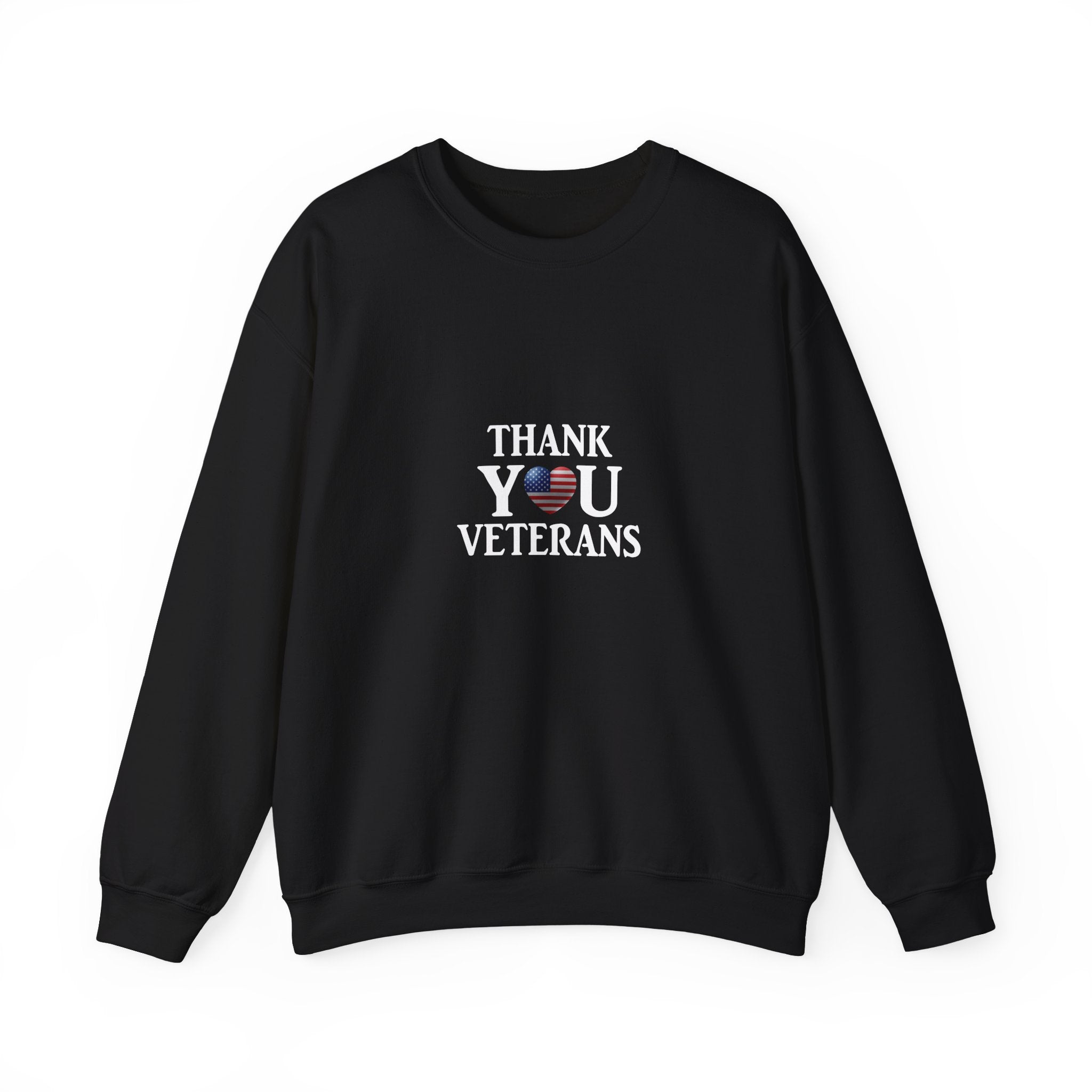 Thank You Veterans Flag Heart Sweatshirt