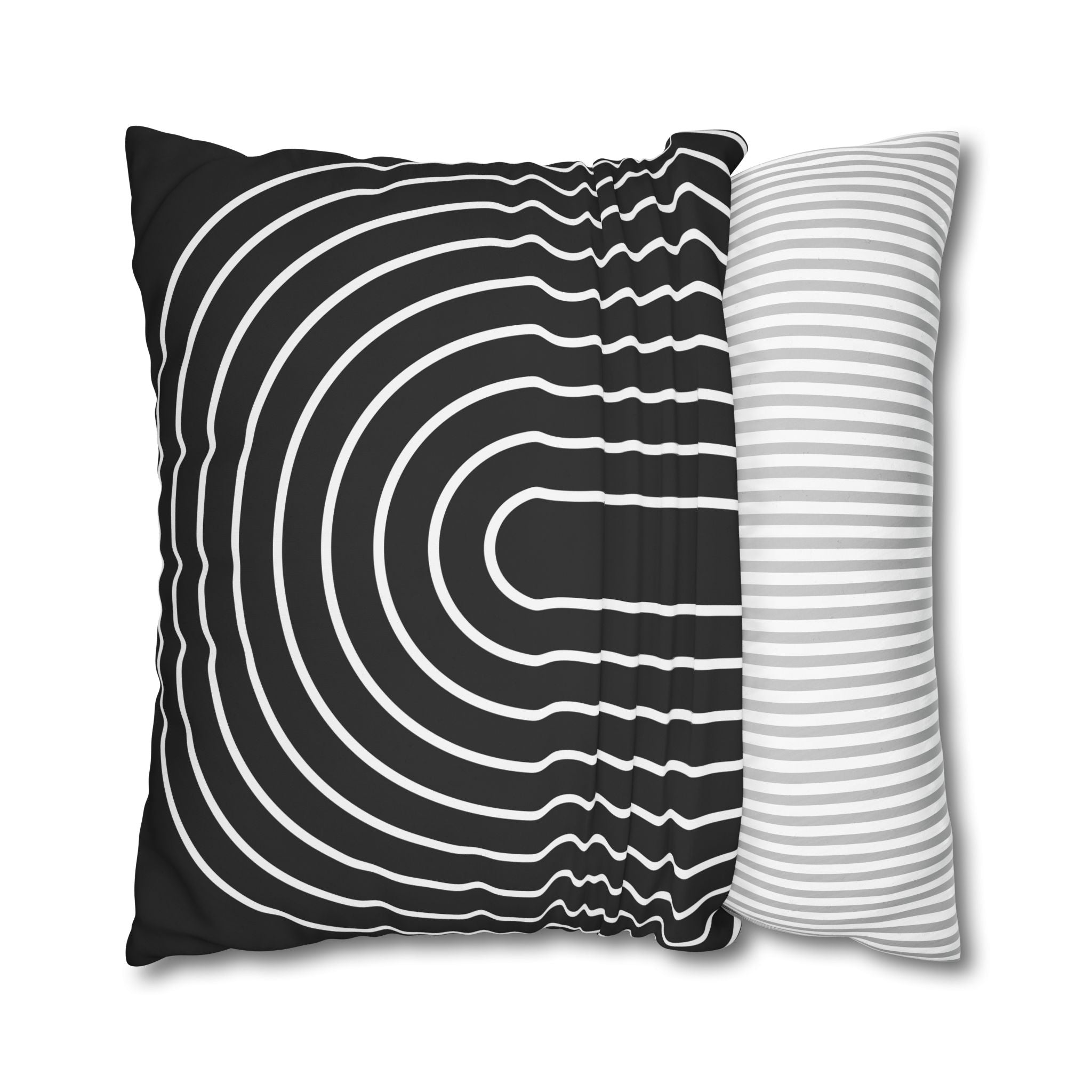 Minimalist Arch Pillowcase - Black & White