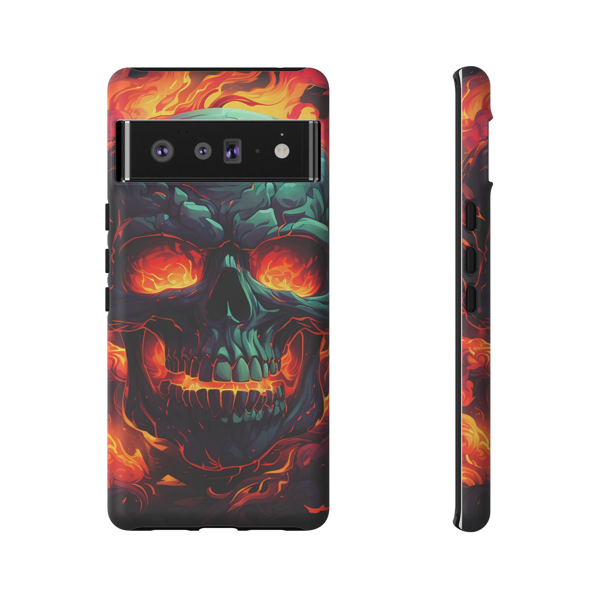 Fiery Skull Google Google Pixel Case (All Models)