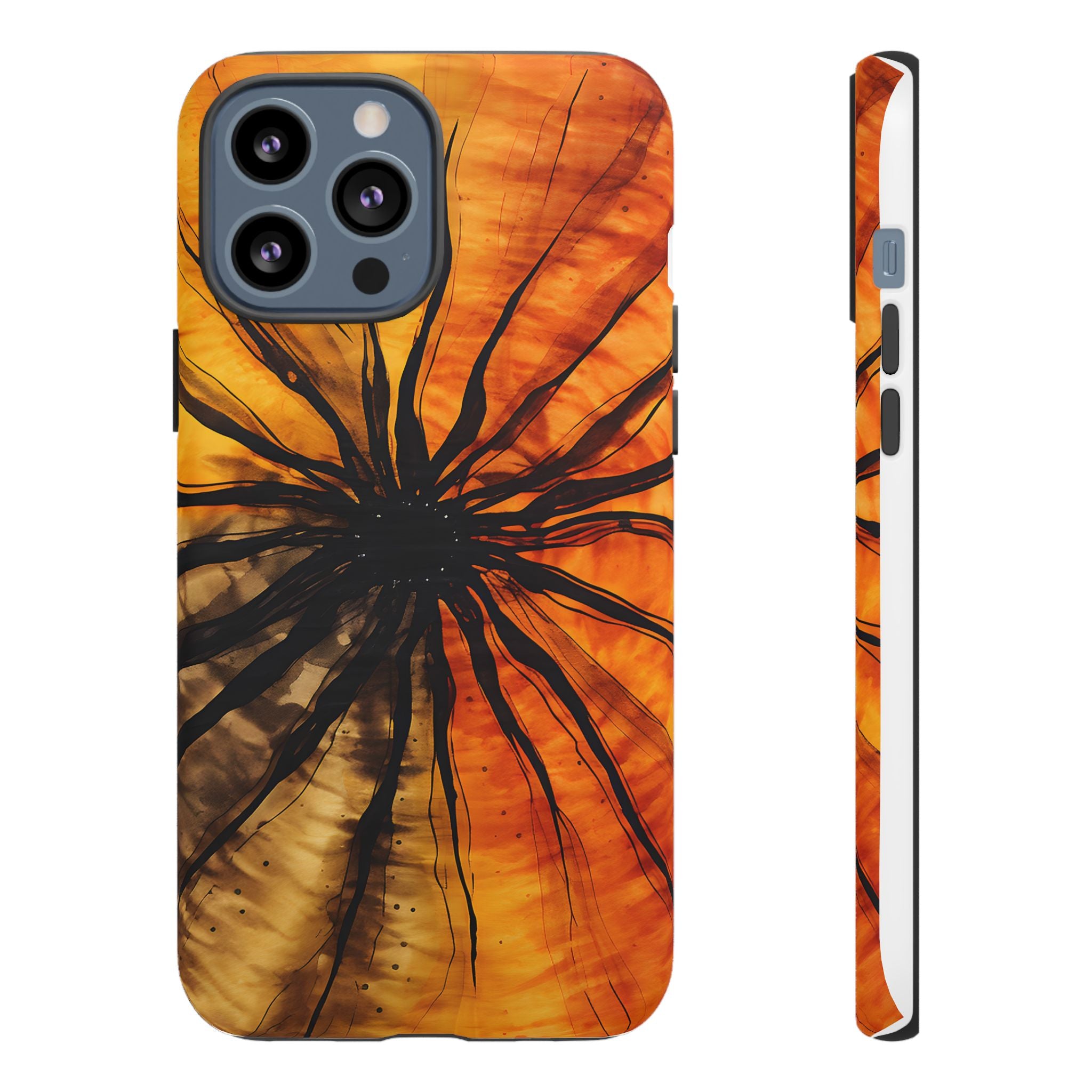 Fiery Sunburst Hexagon iPhone Case