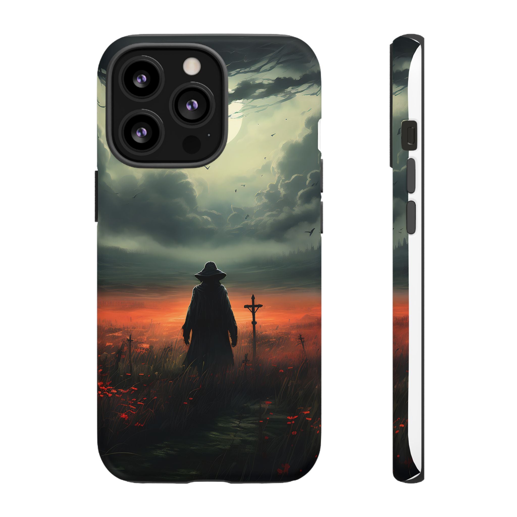 Haunted Field Hexagon Stone iPhone Case