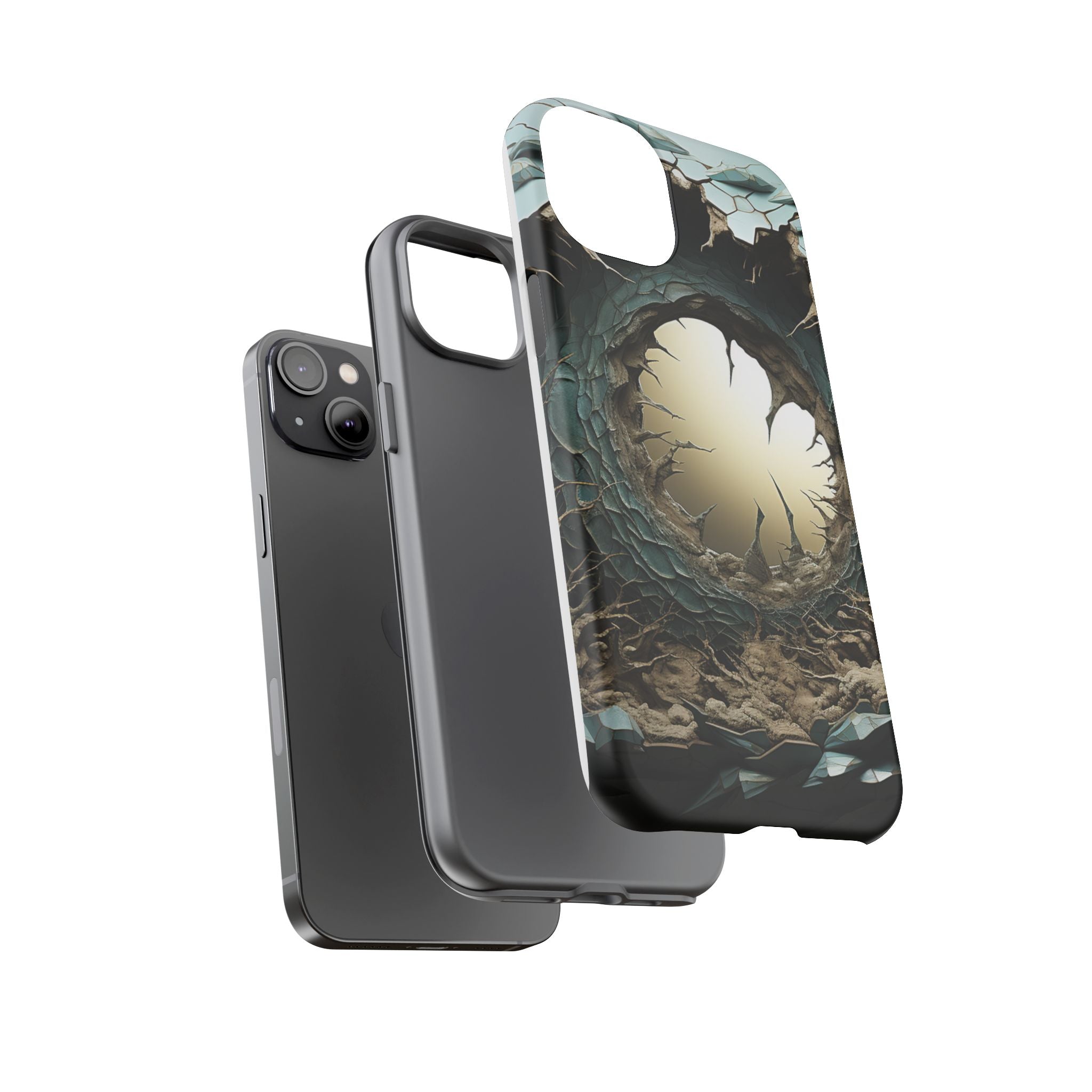 Surreal Alien Landscape Hexagon Stone iPhone Case