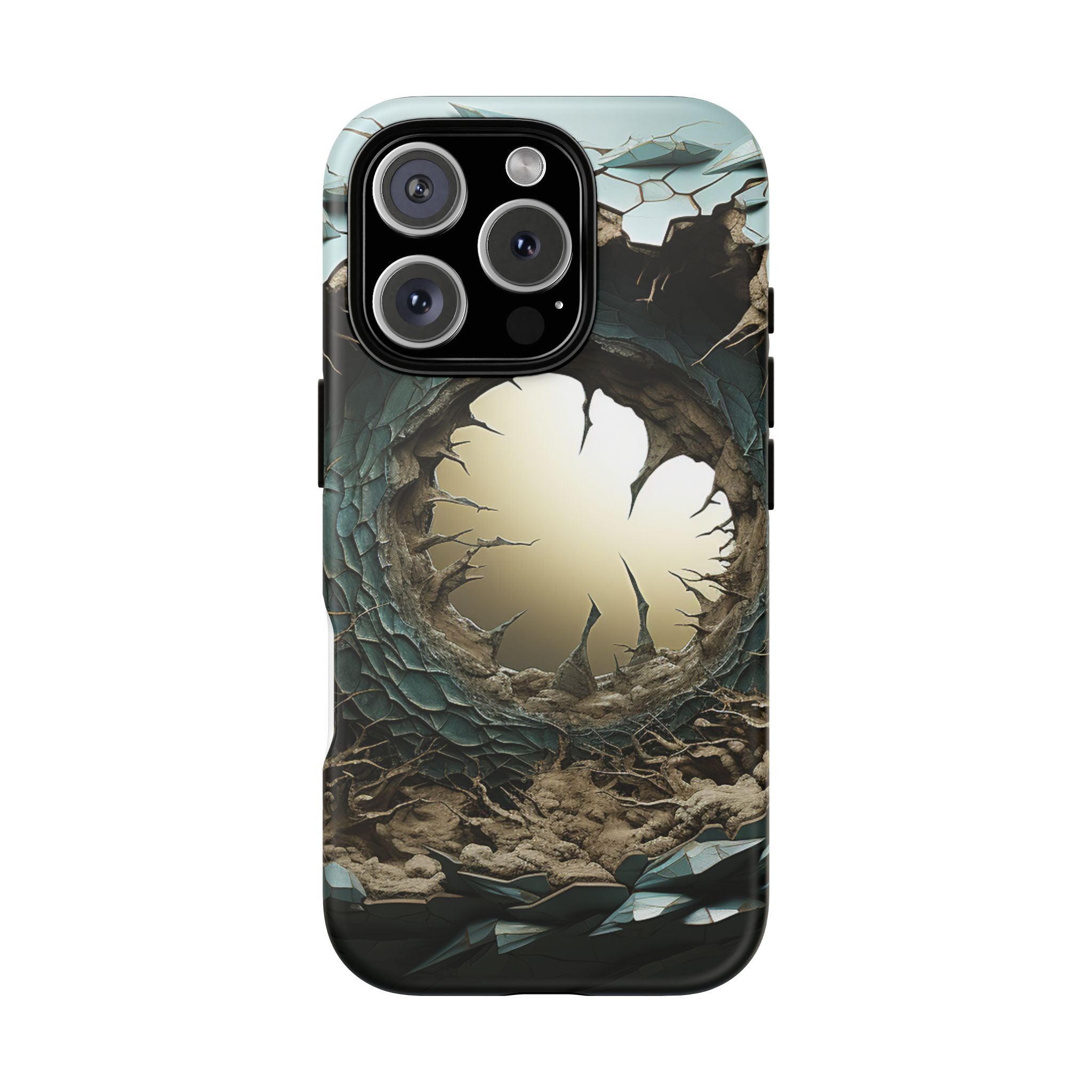 Surreal Alien Landscape Hexagon Stone iPhone Case