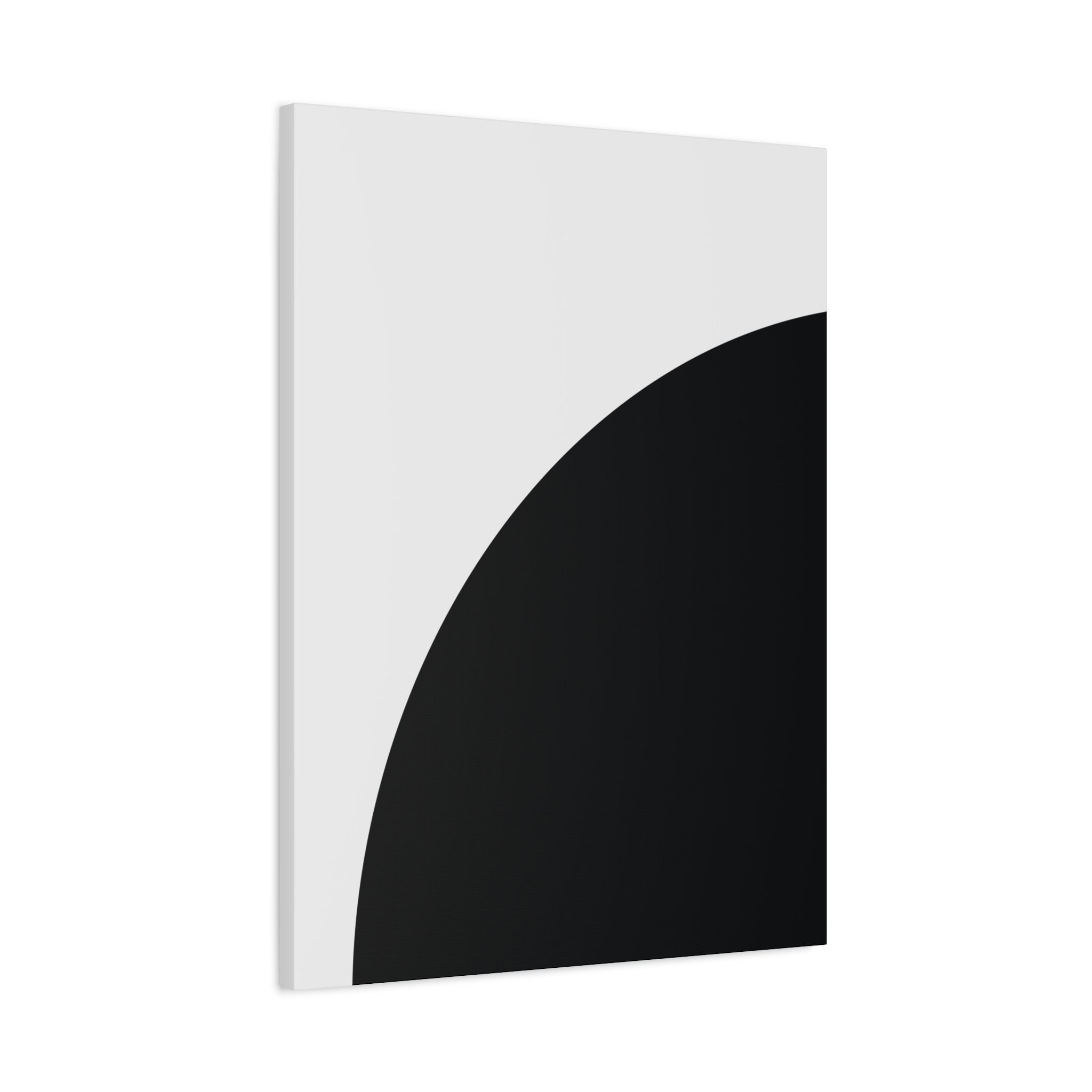 Abstract Black Semicircle Canvas Art