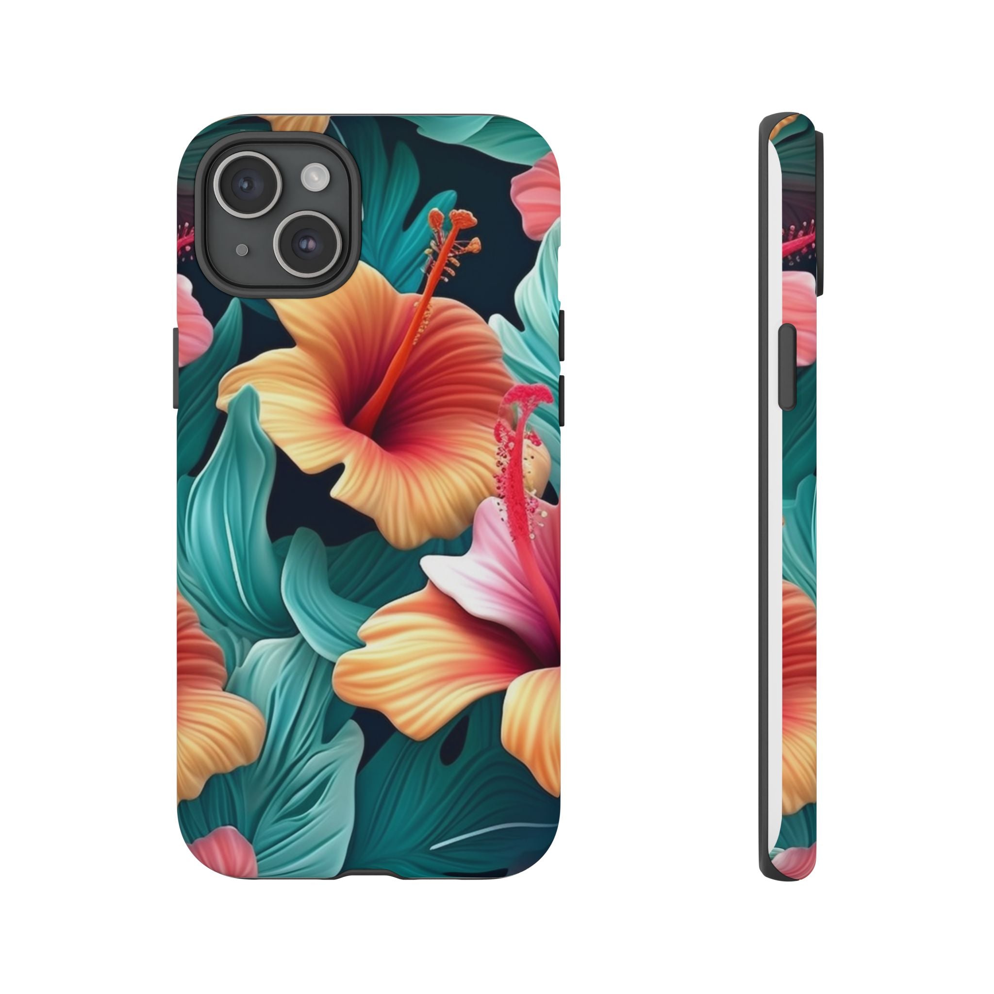 Tropical Hibiscus Hexagon iPhone Case