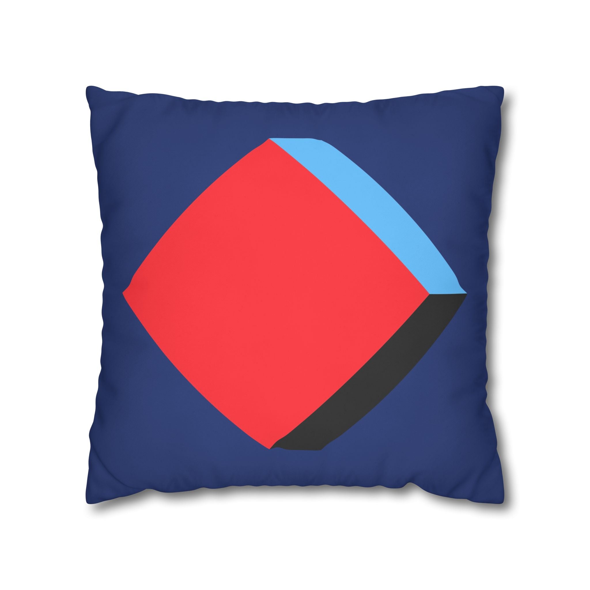 Geometric Diamond Pillowcase - Red & Blue