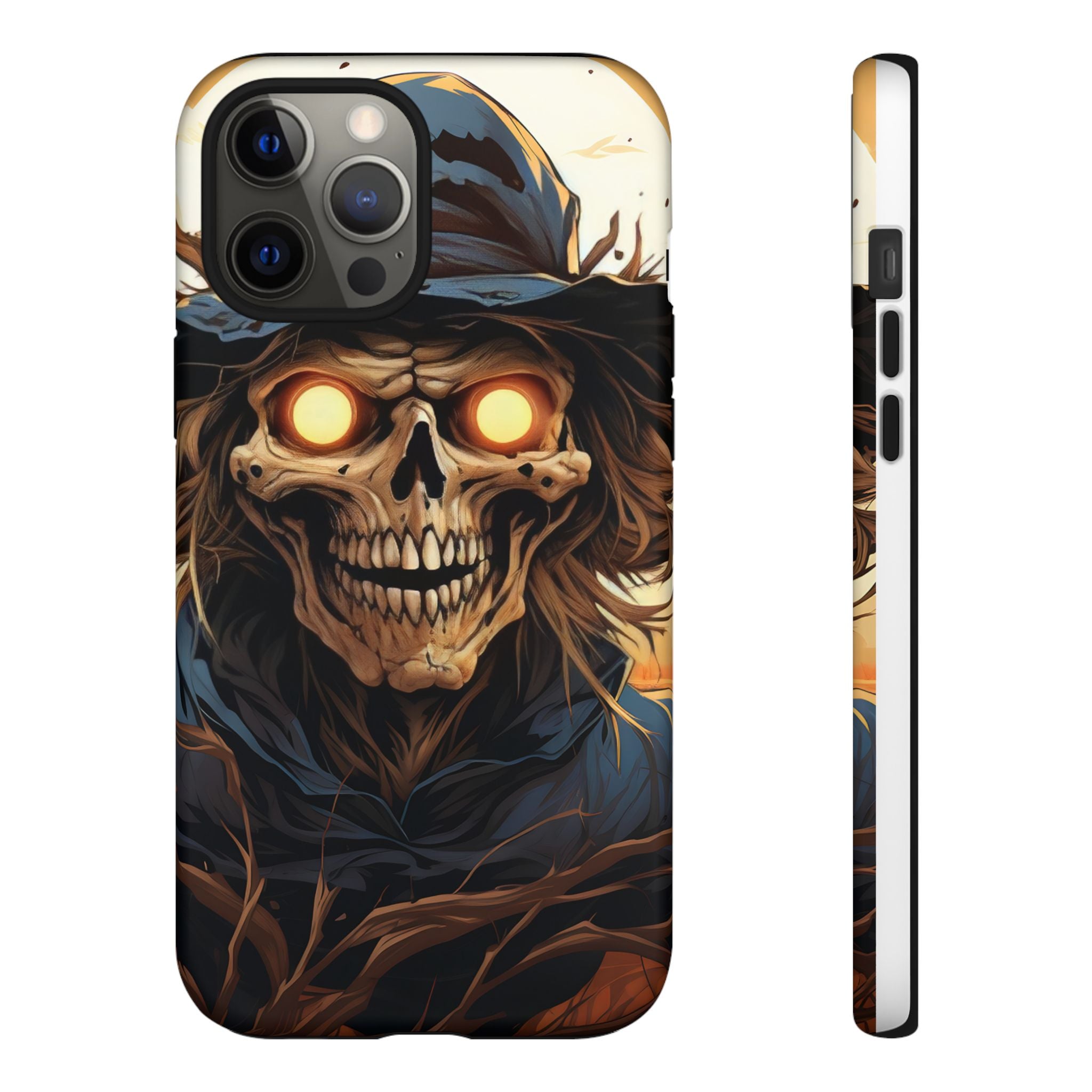 Eerie Scarecrow Hexagon Stone iPhone Case