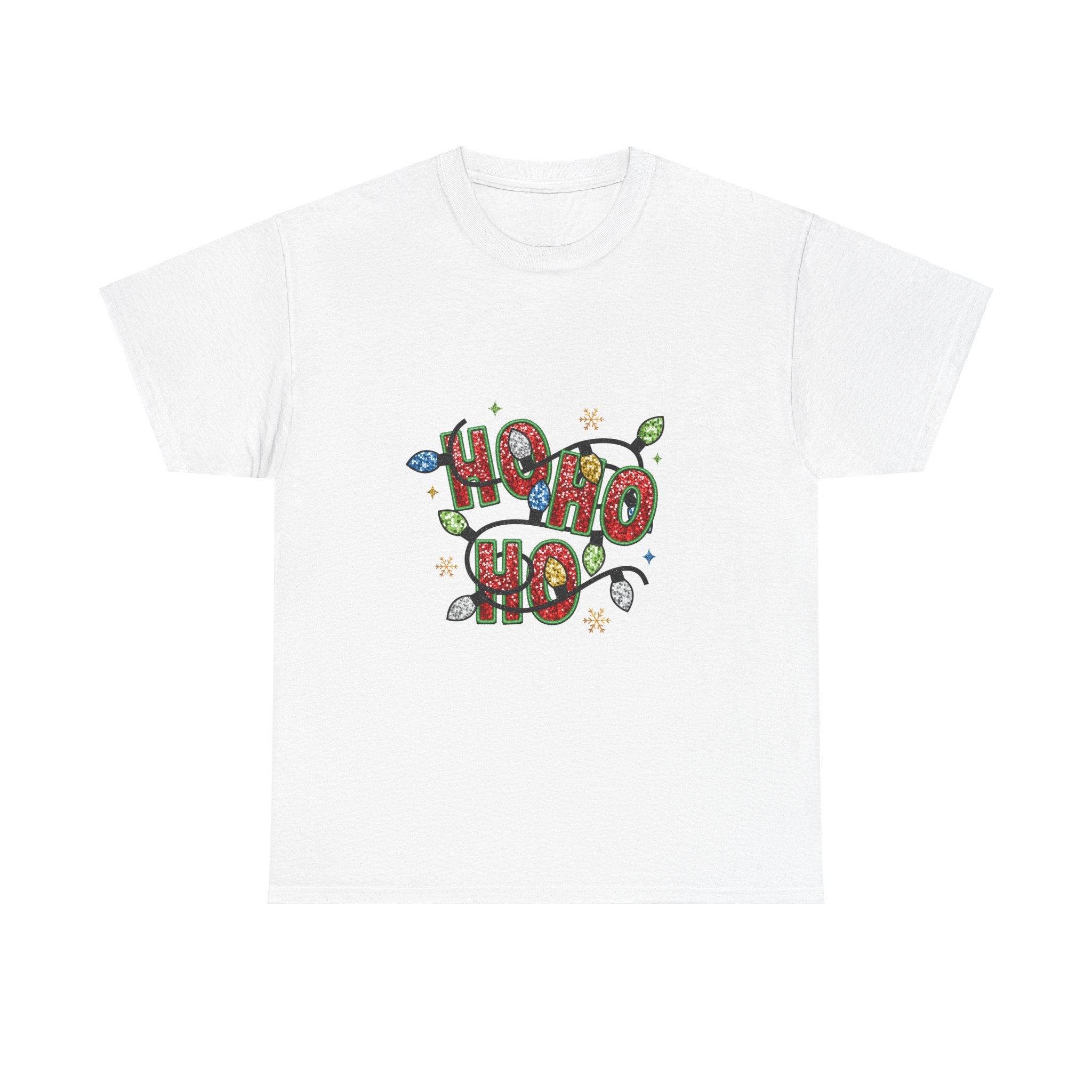 Ho Ho Ho Glitter Christmas T-Shirt