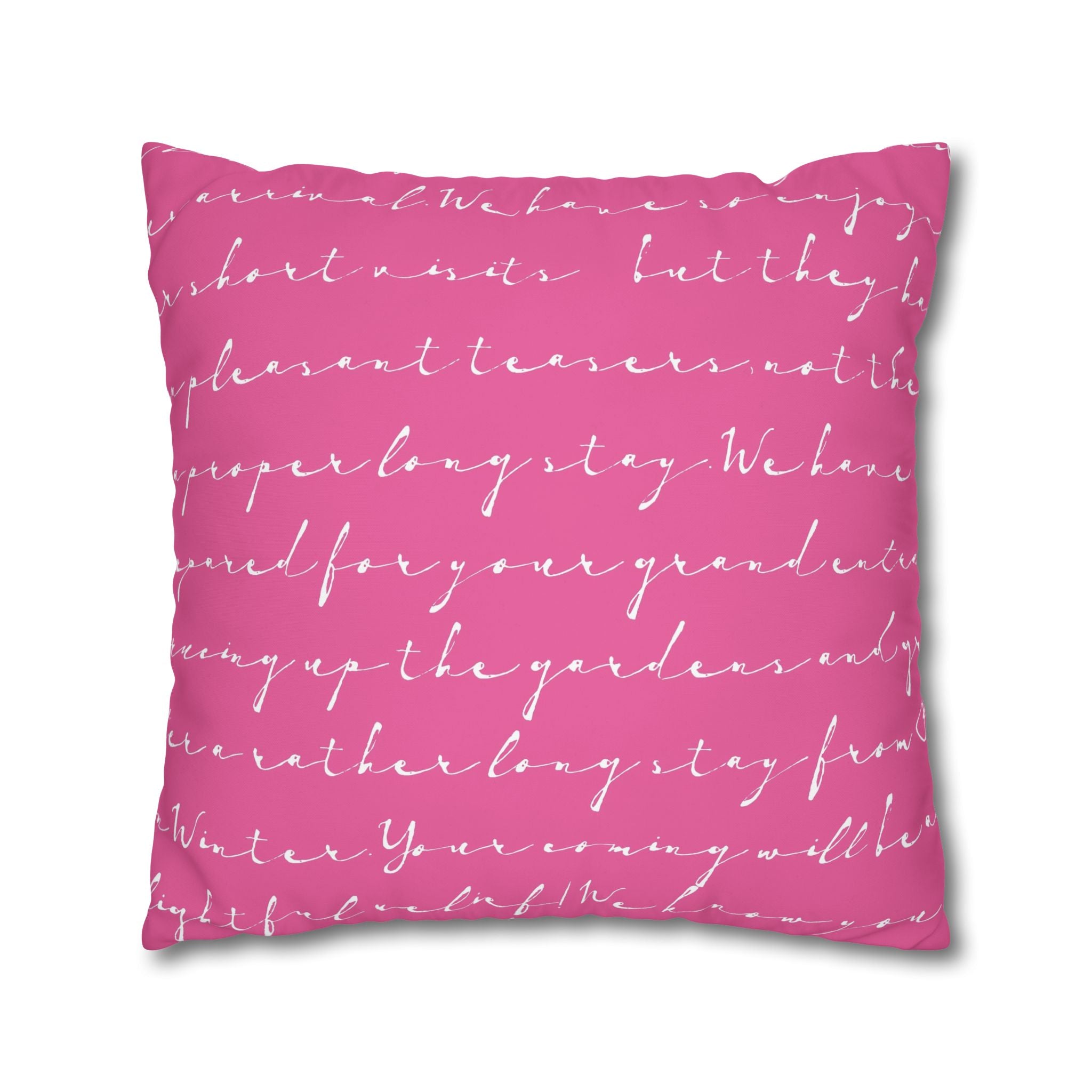 Pink Floral Welcome Pillowcase